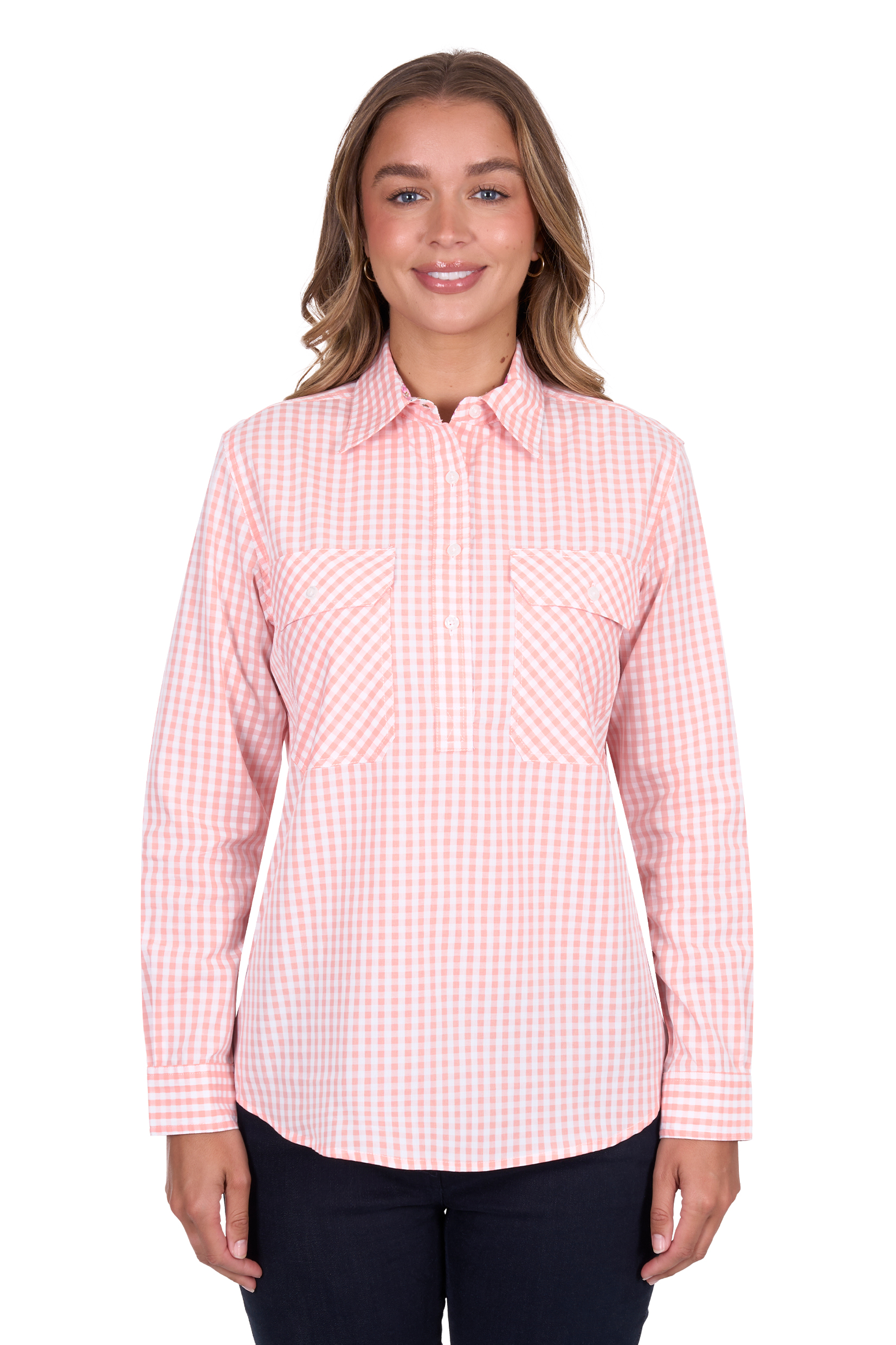 Women's Jen Half Placket Long Sleeve Shirt