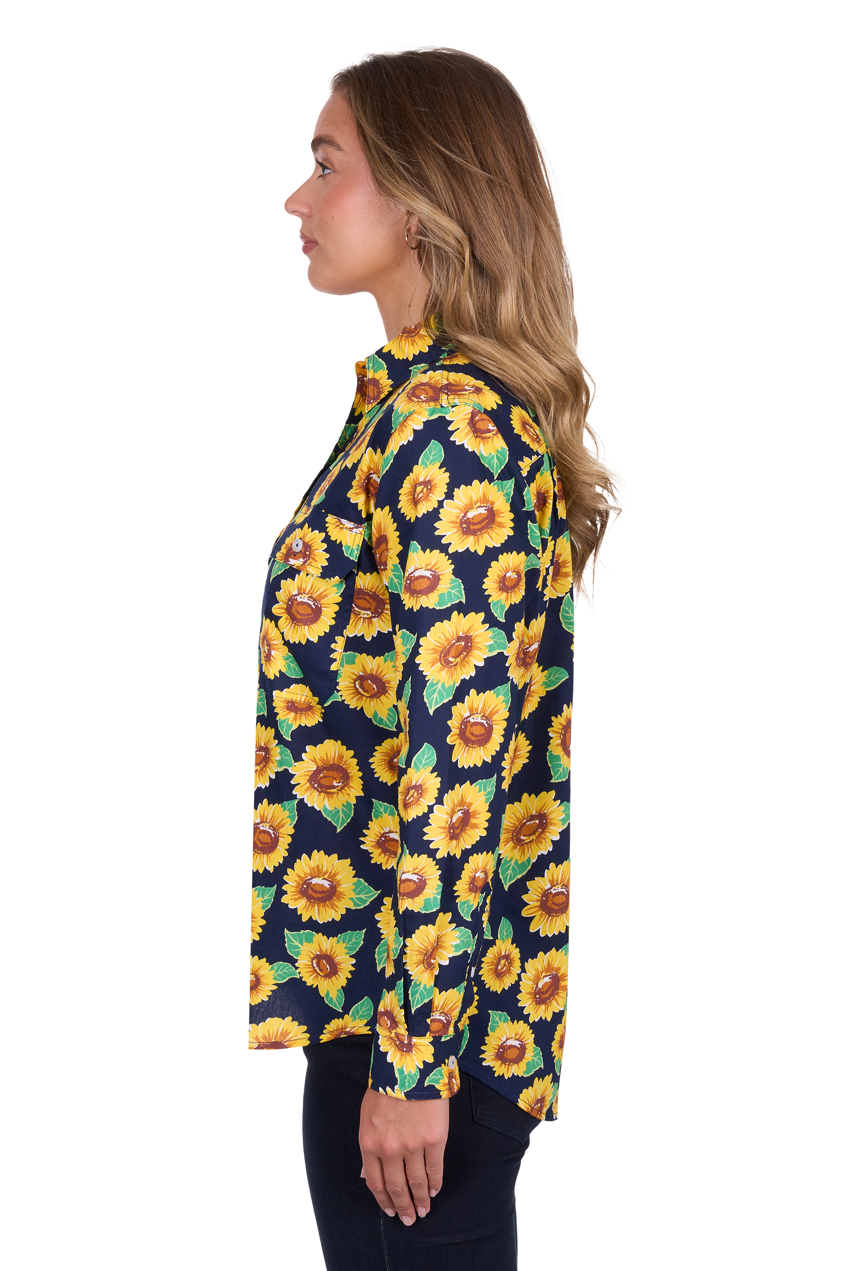 Women's Ally Half Placket Long Sleeve Shirt