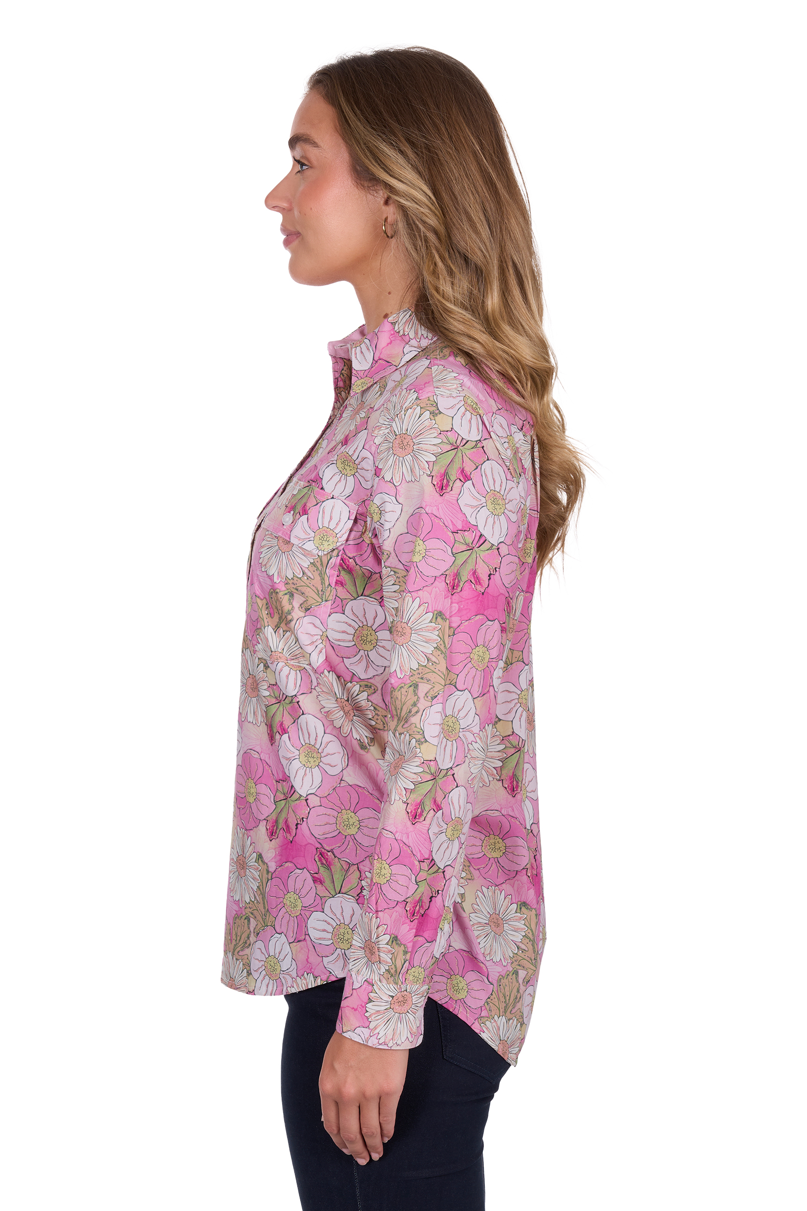 Women's Etta Half Placket Long Sleeve Shirt