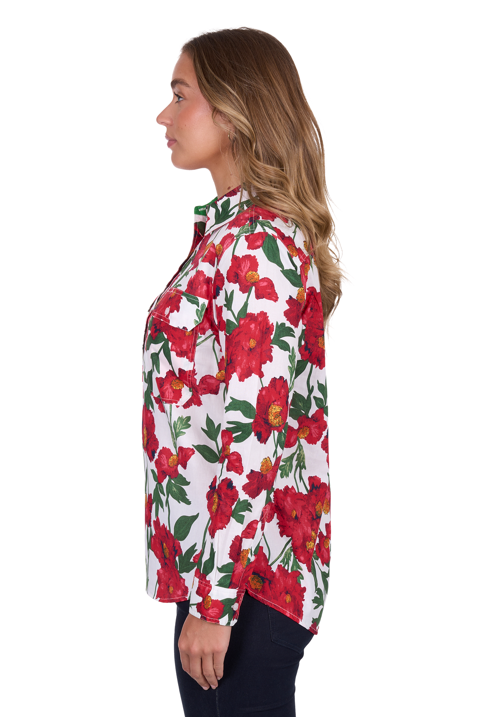 Women's Zoe Half Placket Long Sleeve Shirt