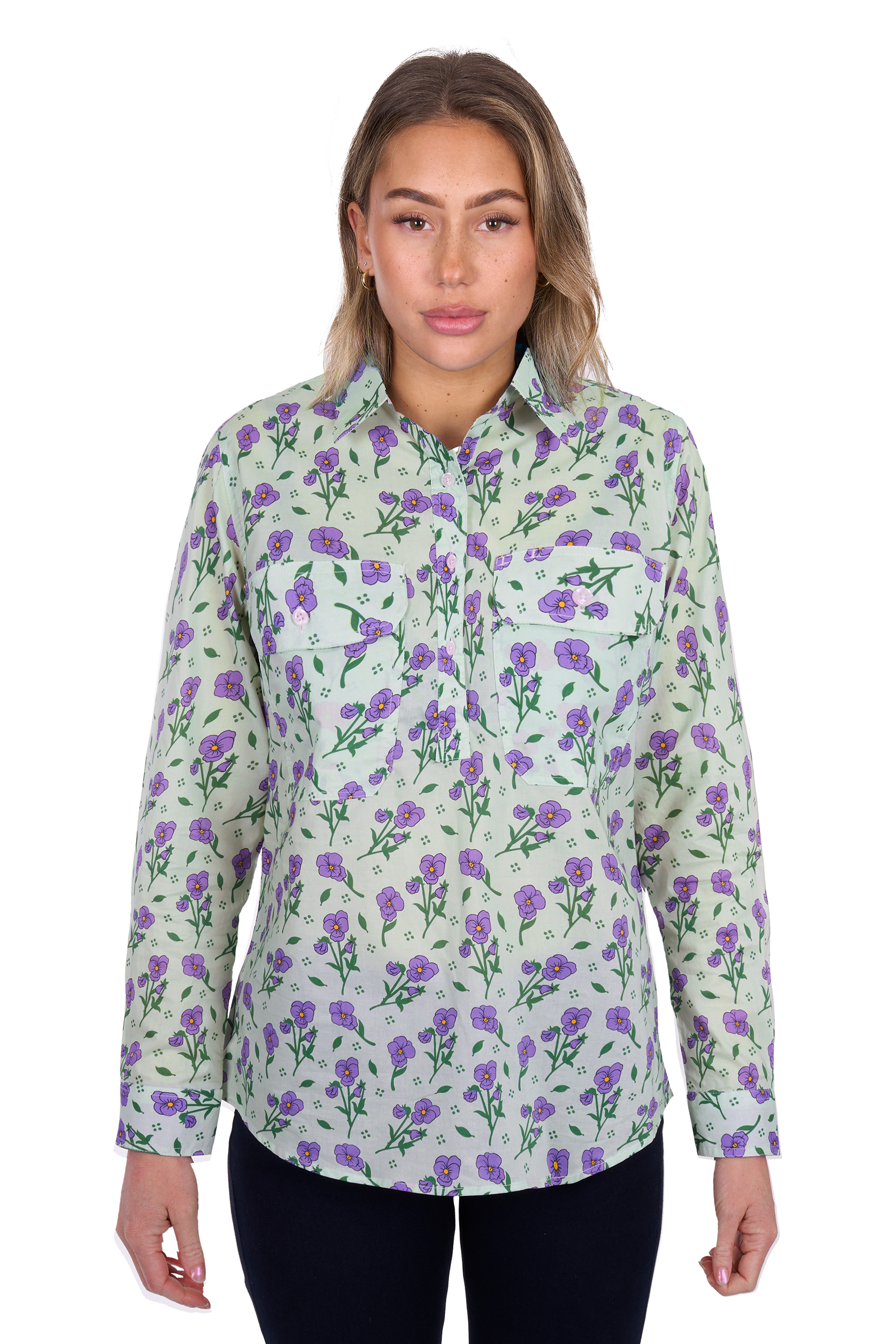 Women’s Lynn Half Placket Long Sleeve Shirt