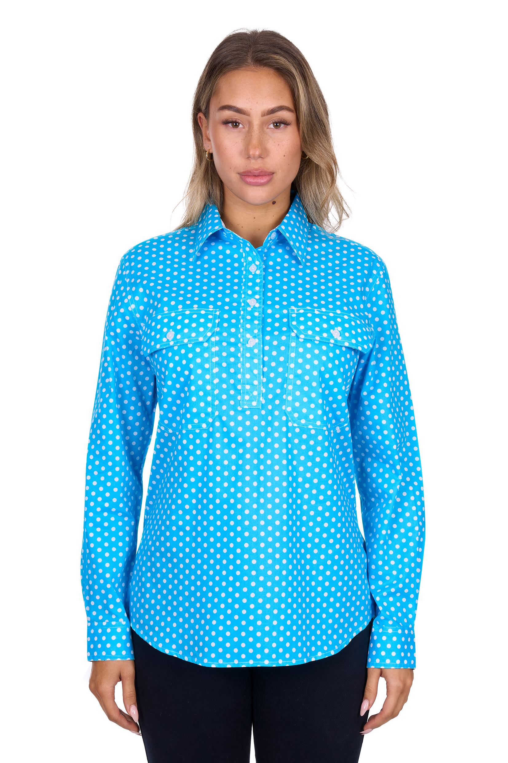 Women's Sia Half Placket Long Sleeve Shirt
