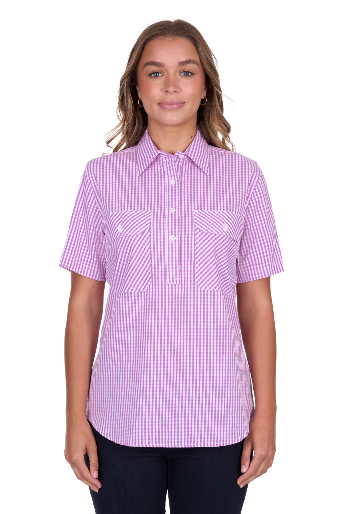 Women's Grace Half Placket Short Sleeve Shirt
