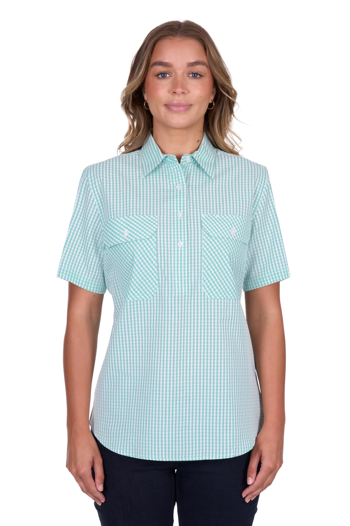 Women's Grace Half Placket Short Sleeve Shirt