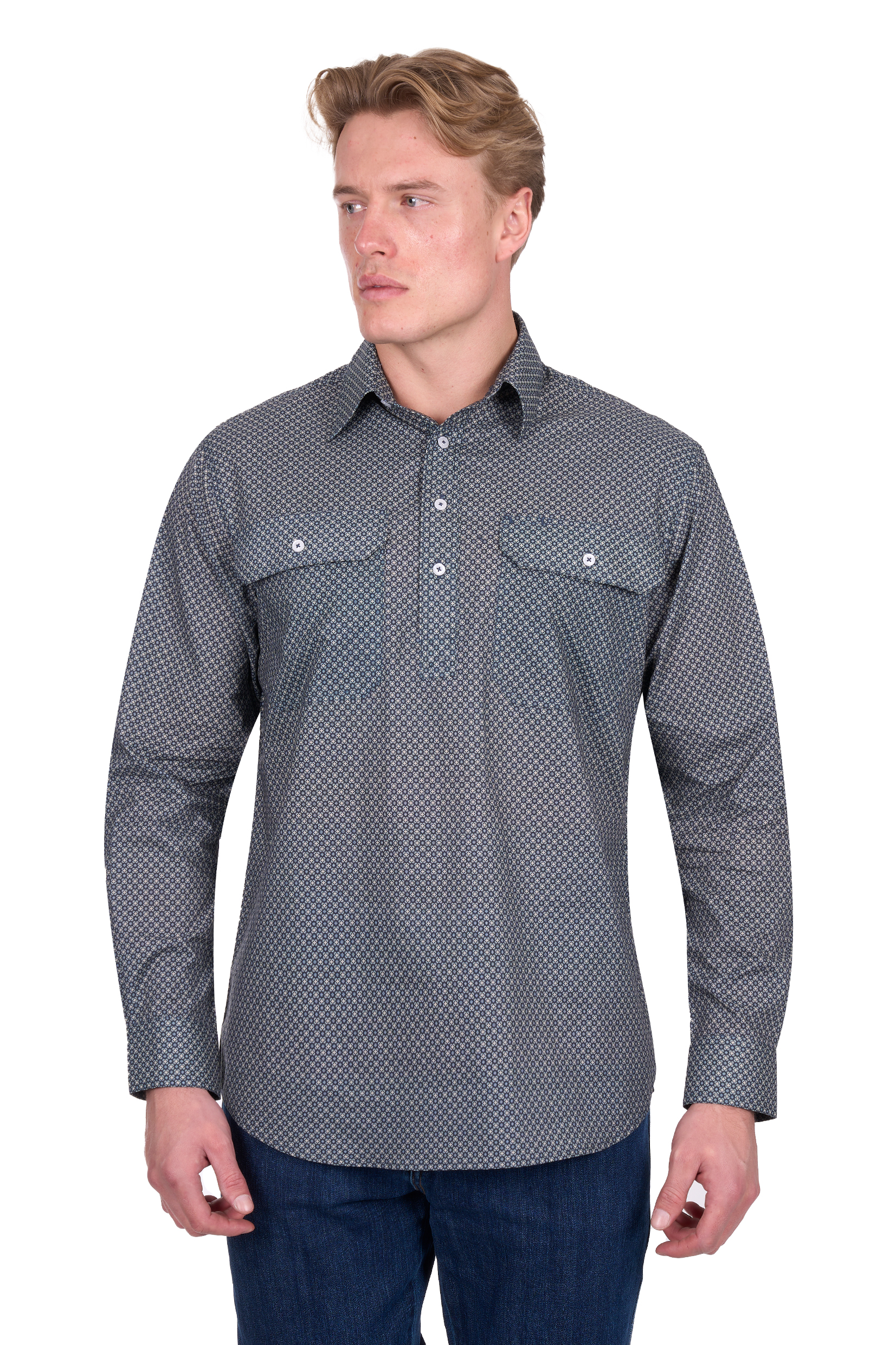 Men's Tomson Half Placket Long Sleeve Shirt