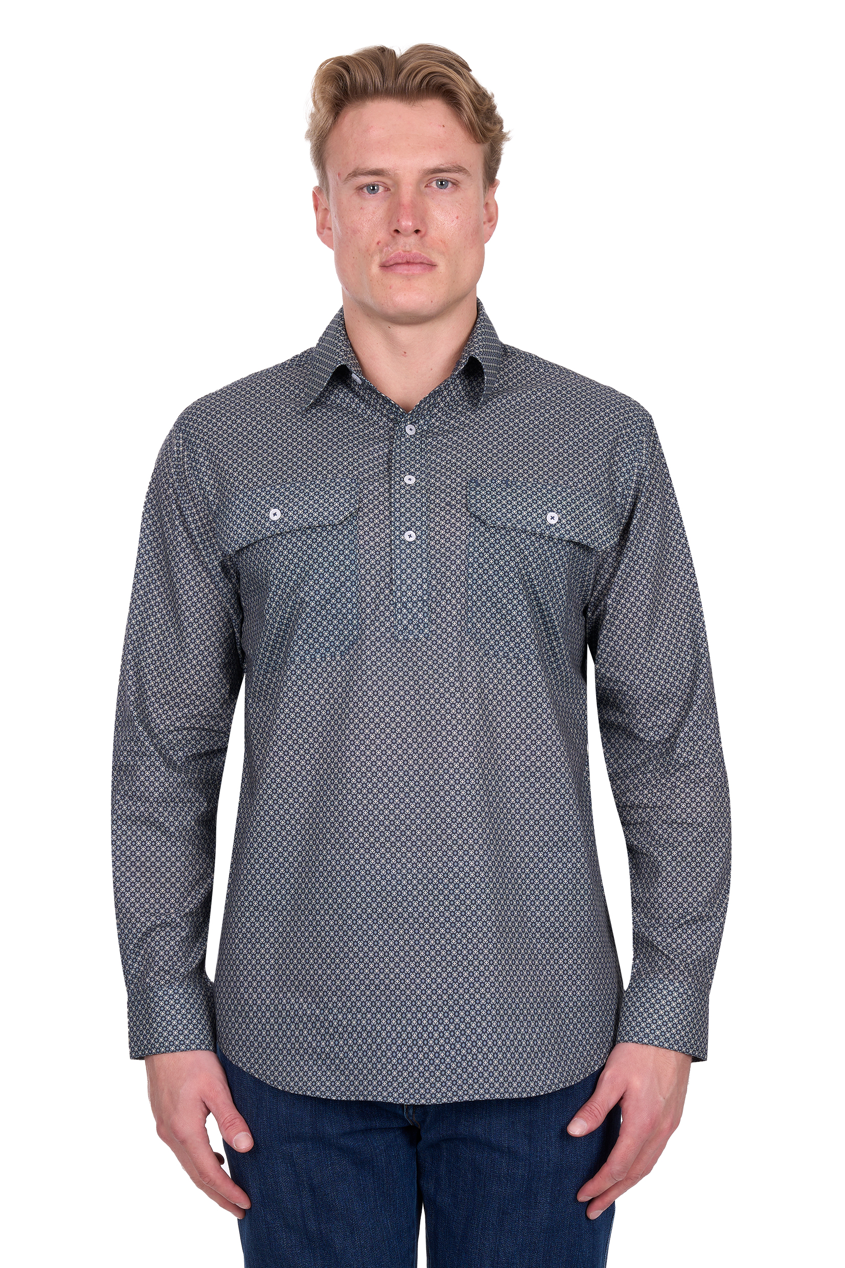 Men's Tomson Half Placket Long Sleeve Shirt
