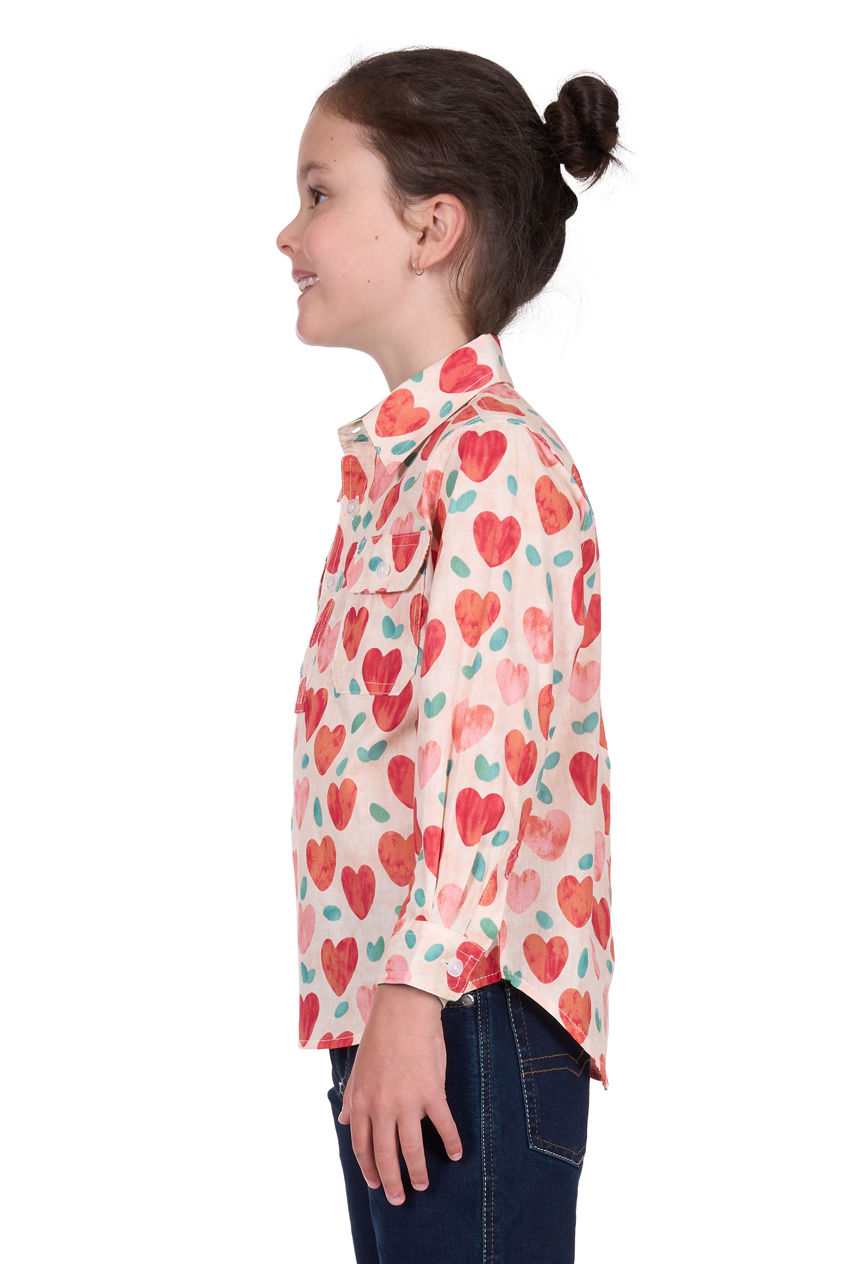 Kid’s Mira Half Placket Long Sleeve Shirt