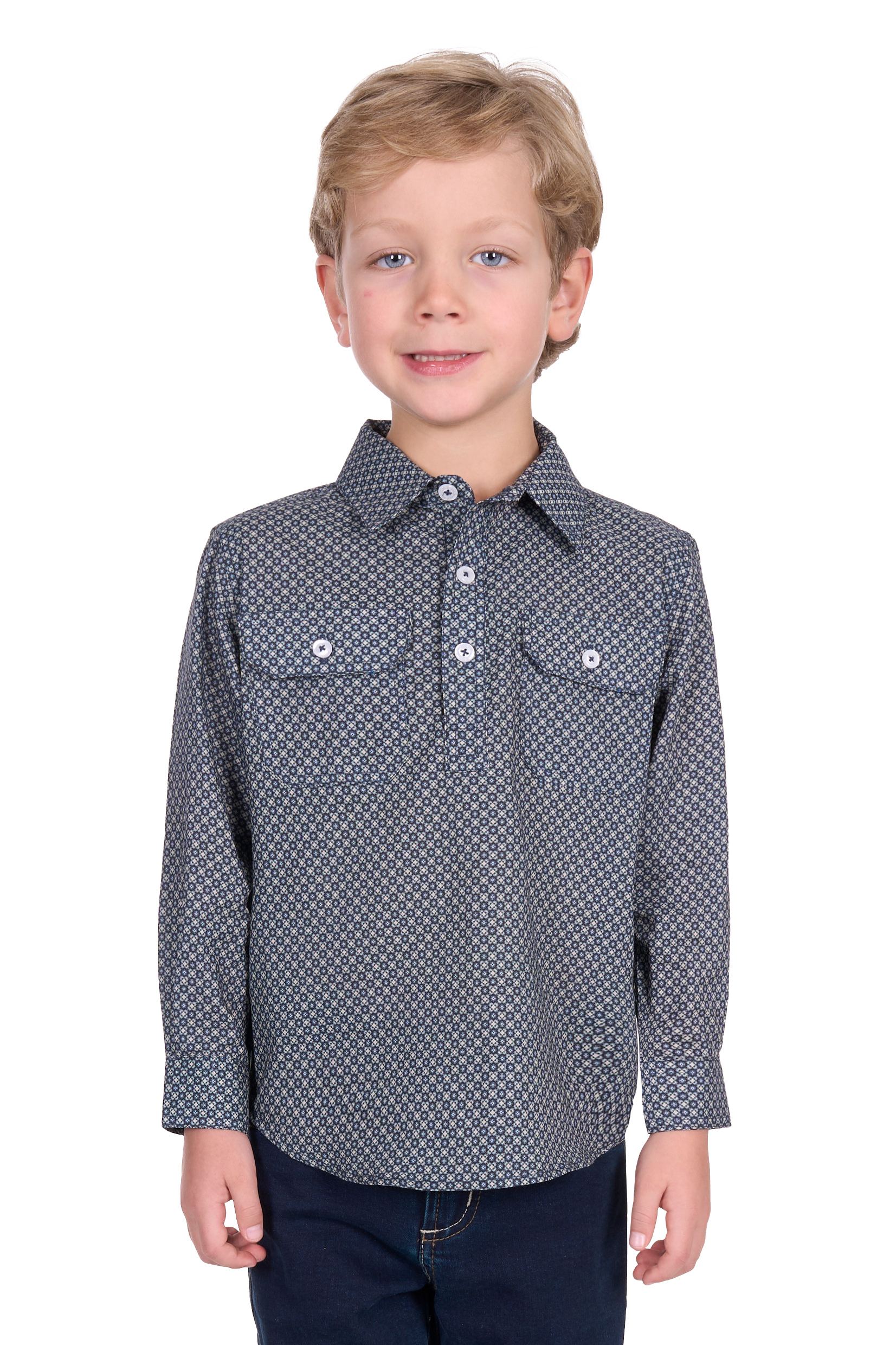 Kid's Tomson Half Placket Long Sleeve Shirt