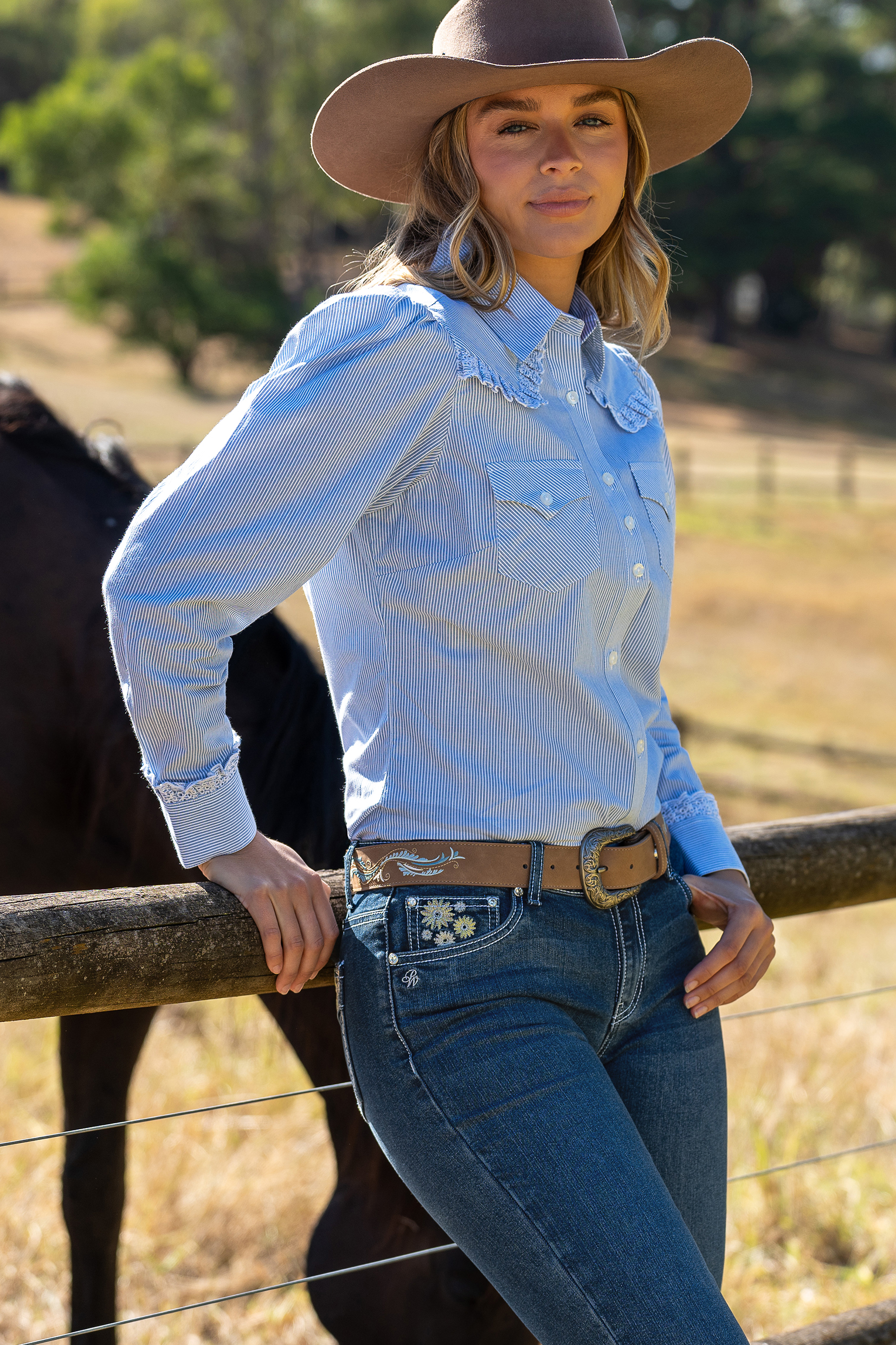 Women’s Lexi Stripe Western Long Sleeve Shirt
