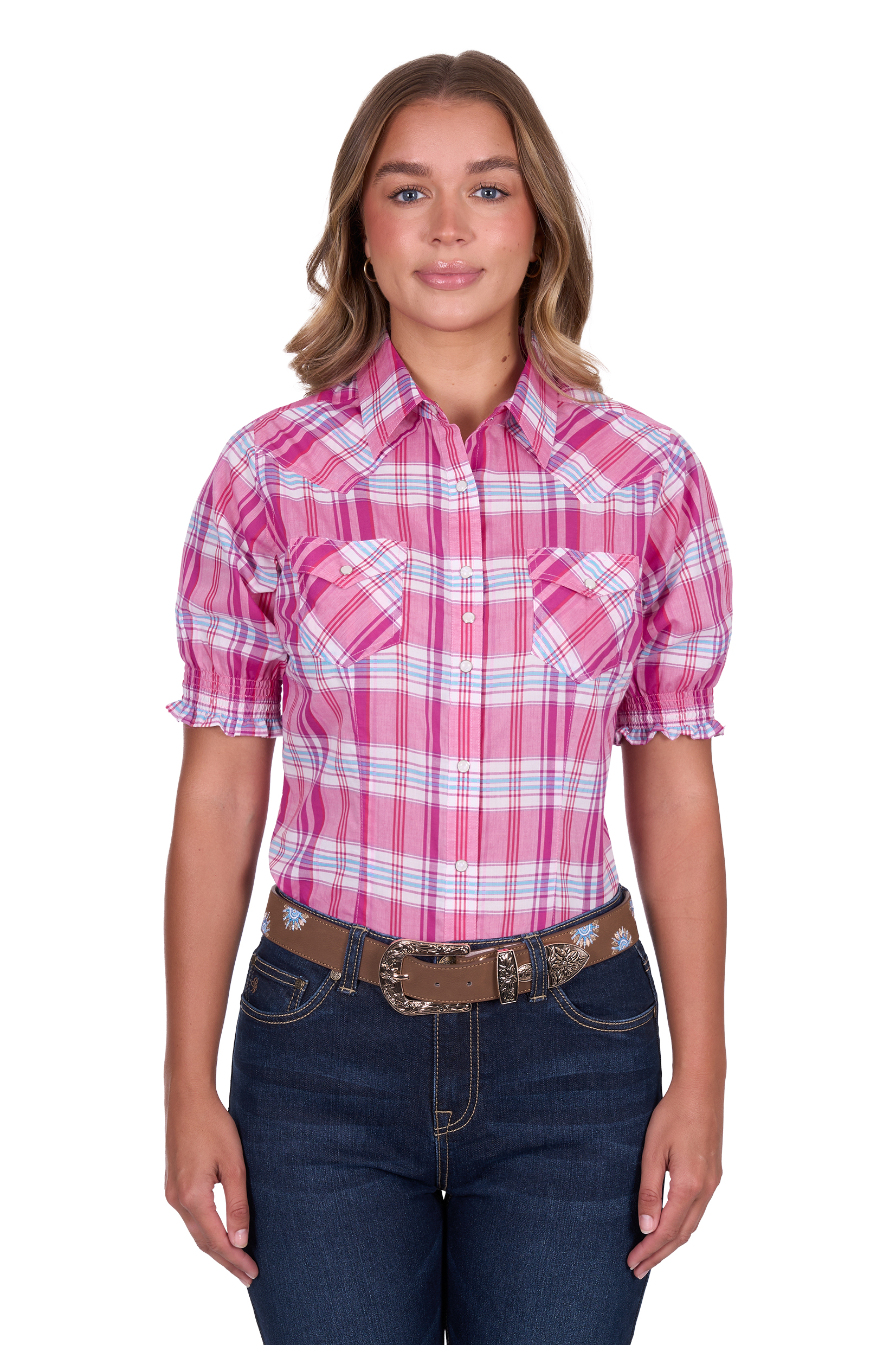 Women’s Leni Check Western Short Sleeve Shirt