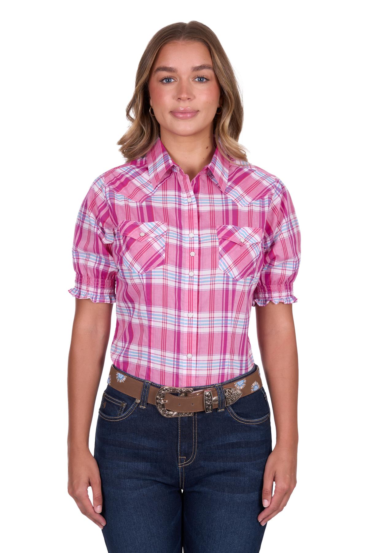 Women’s Leni Check Western Short Sleeve Shirt