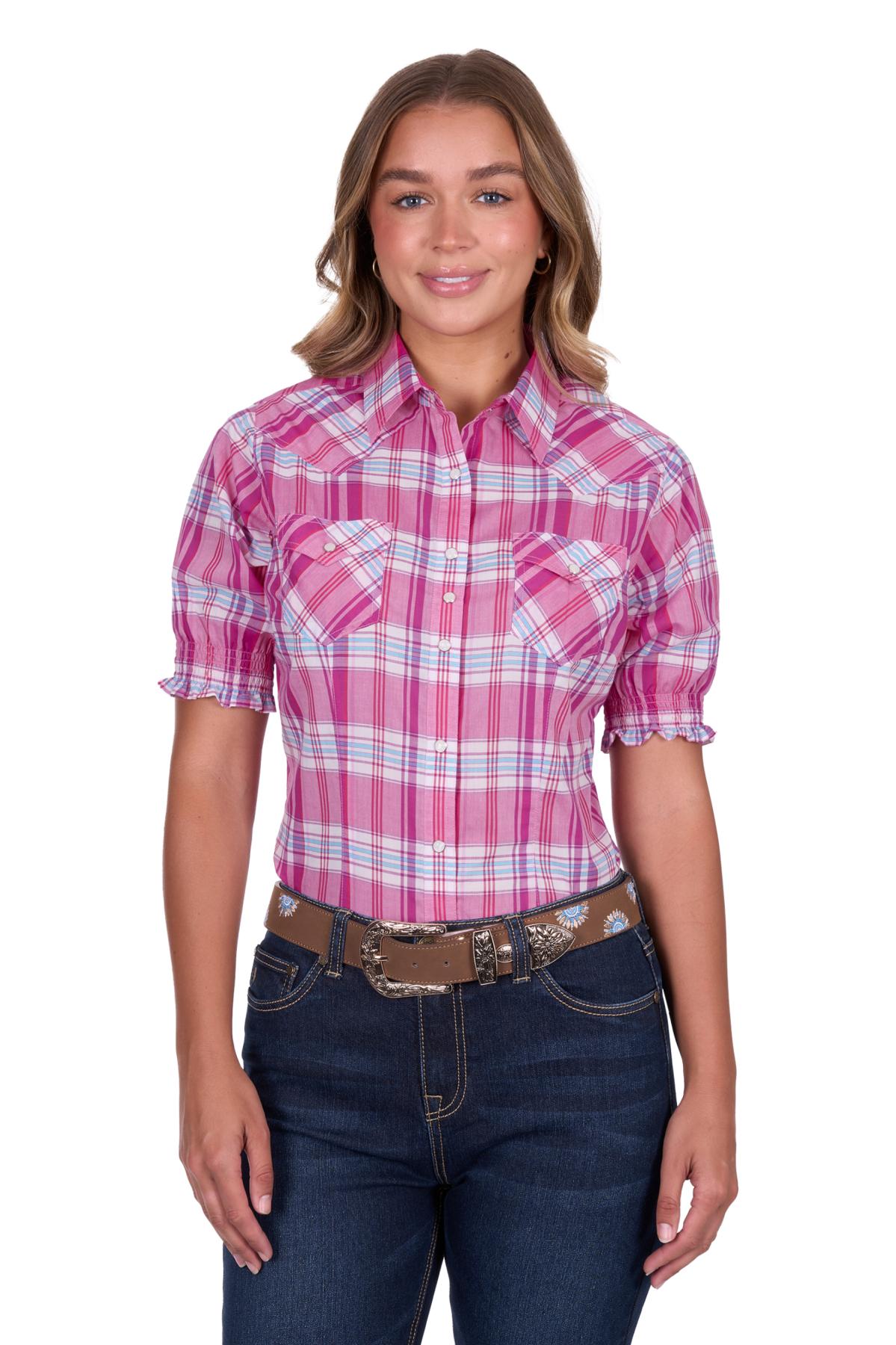Women’s Leni Check Western Short Sleeve Shirt