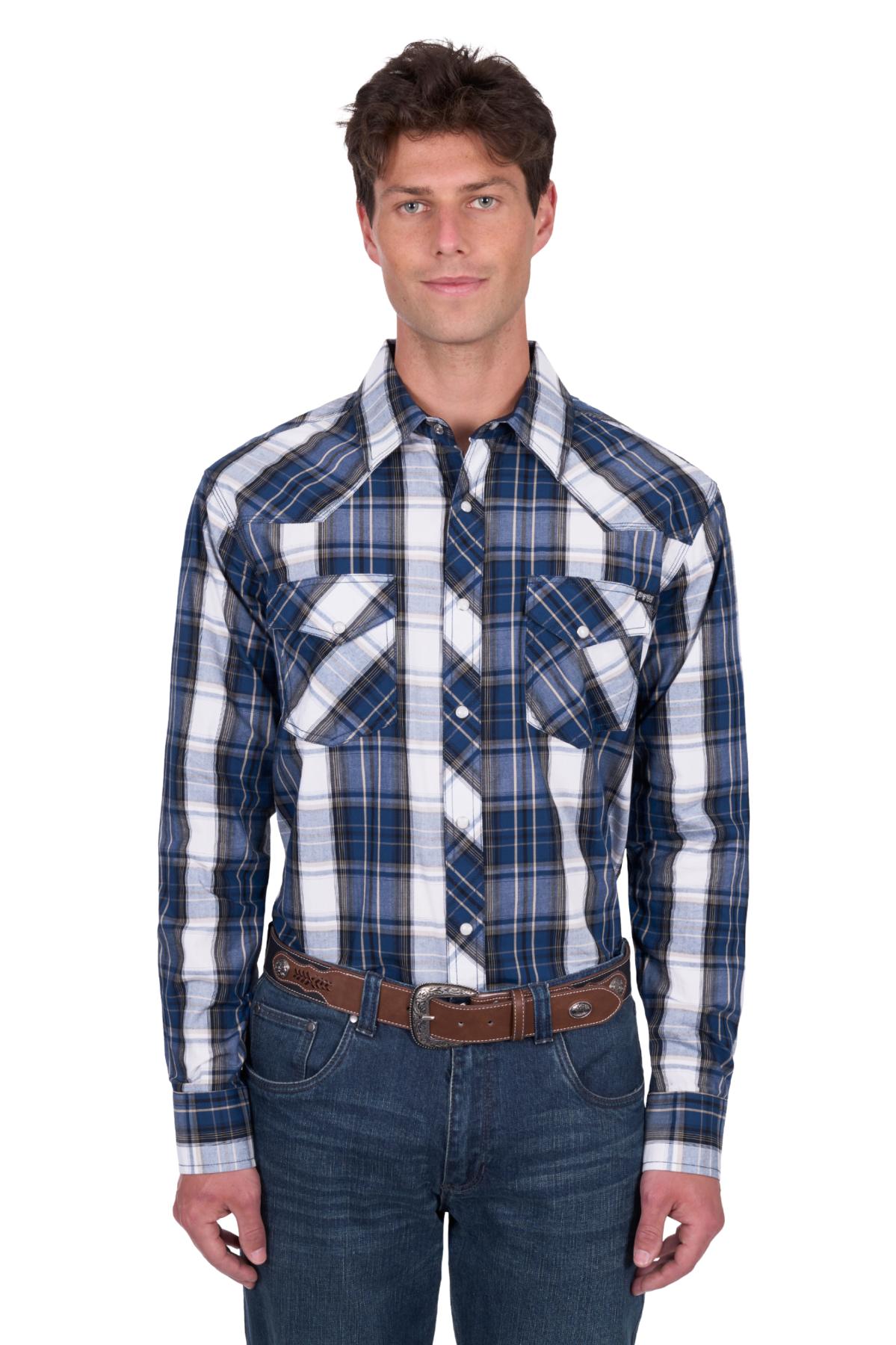 Men’s Nicholas Check Western Long Sleeve Shirt