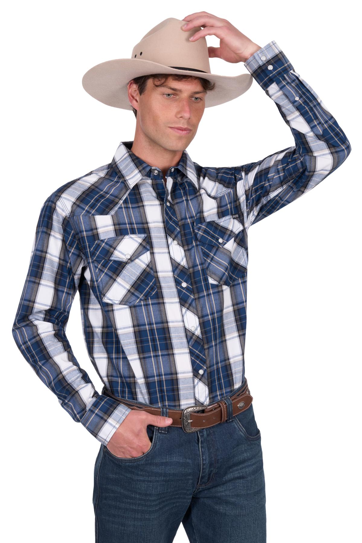 Men’s Nicholas Check Western Long Sleeve Shirt