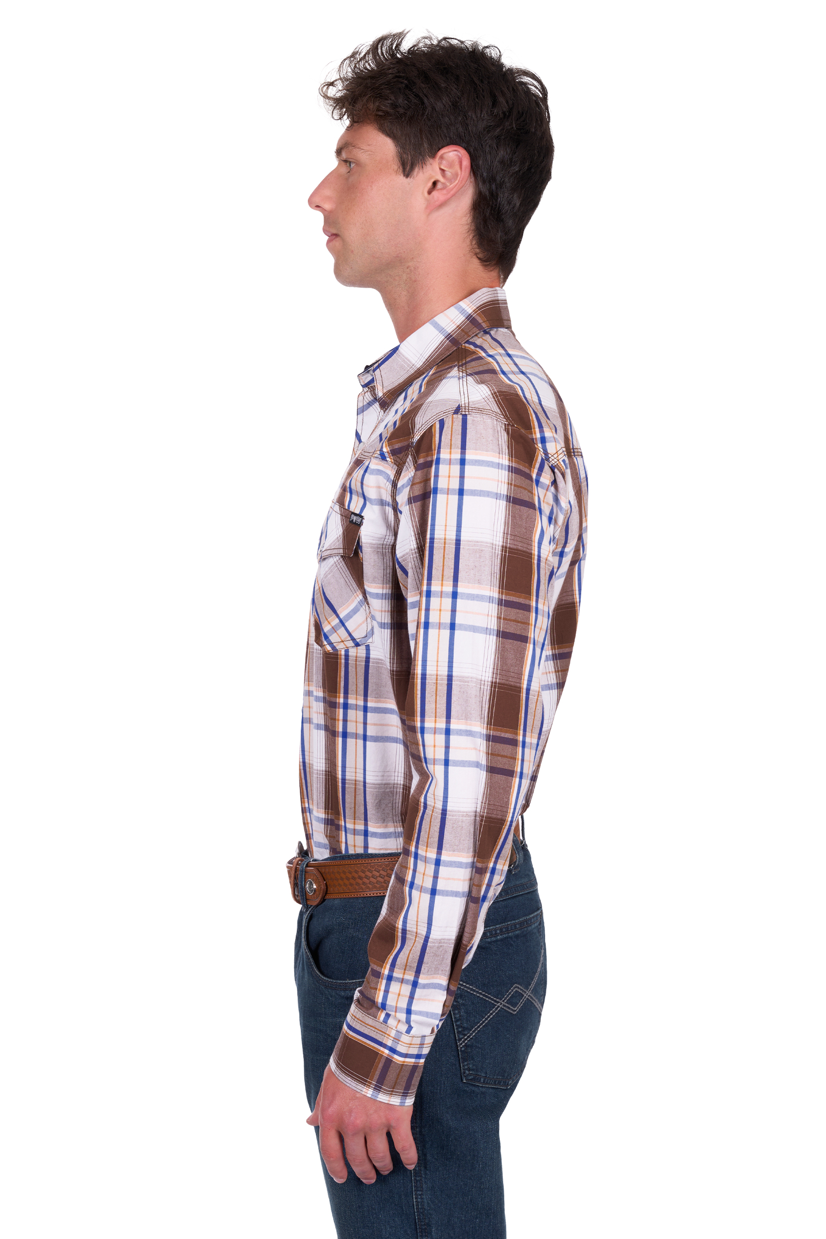 Men’s George Check Western Long Sleeve Shirt
