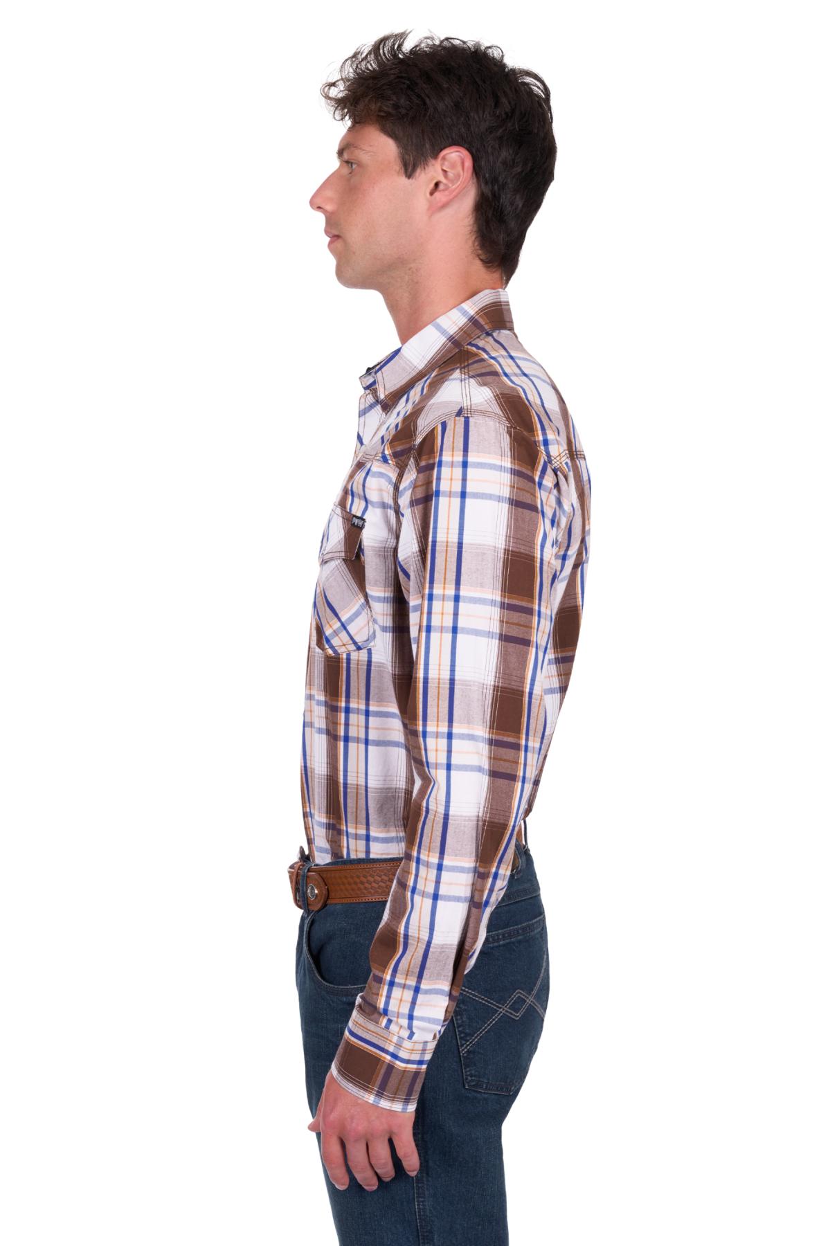 Men’s George Check Western Long Sleeve Shirt