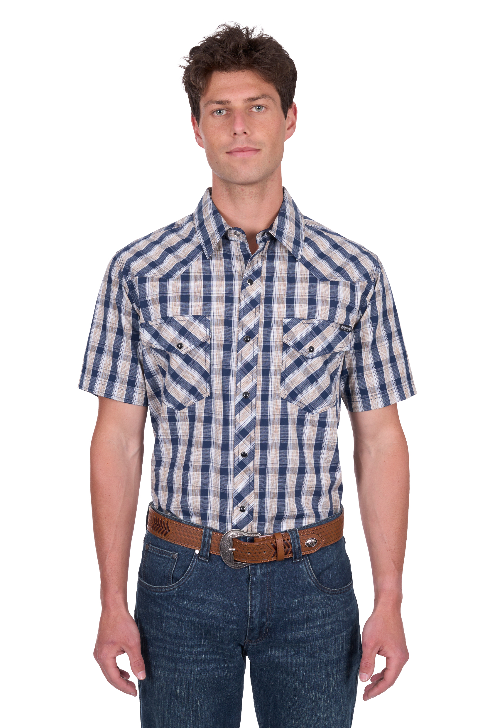 Men’s Peter Check Western Short Sleeve Shirt