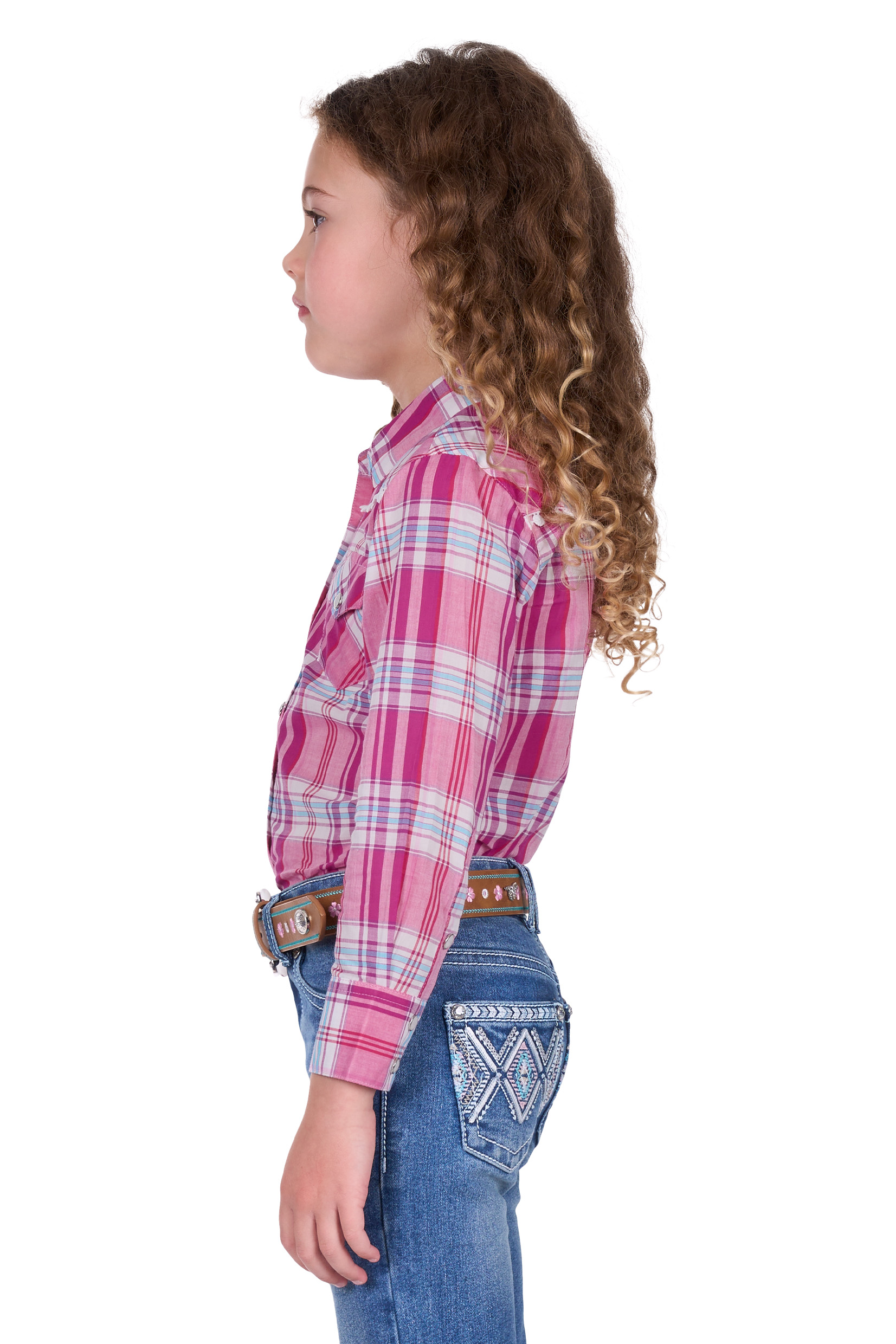 Girl’s Leni Check Western Long Sleeve Shirt