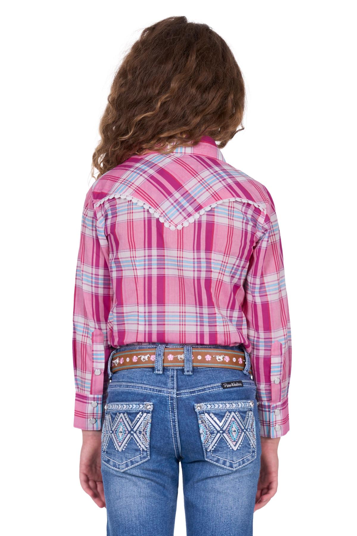 Girl’s Leni Check Western Long Sleeve Shirt