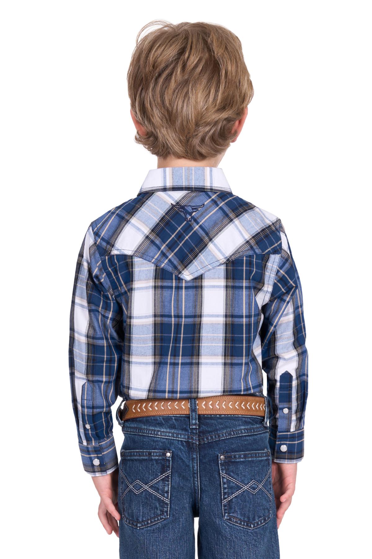 Boy’s Nicholas Check Western Long Sleeve Shirt