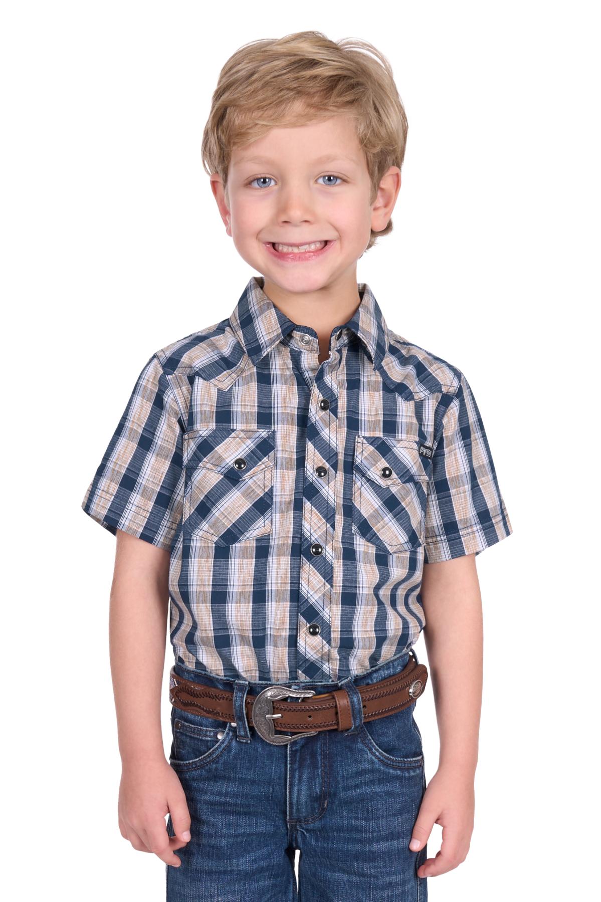 Boy’s Peter Check Western Short Sleeve Shirt