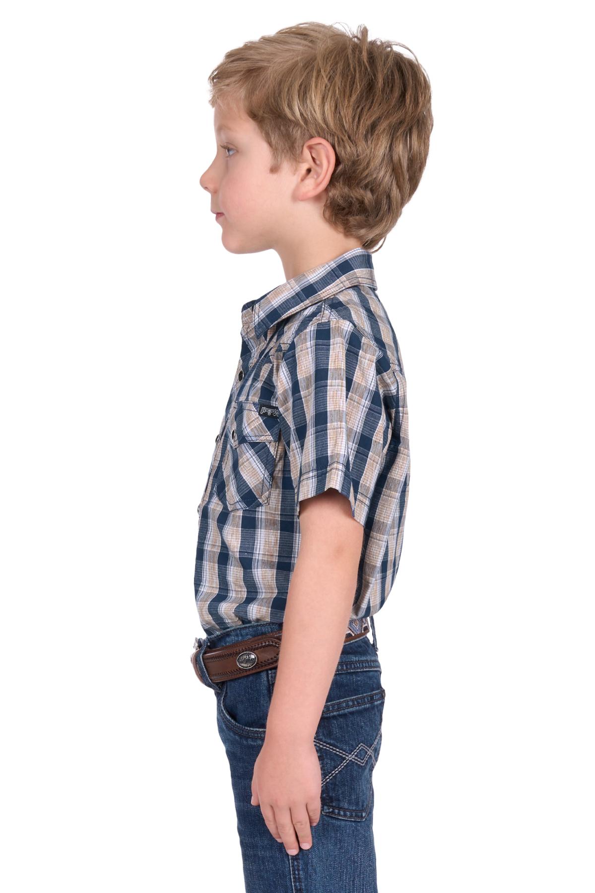 Boy’s Peter Check Western Short Sleeve Shirt