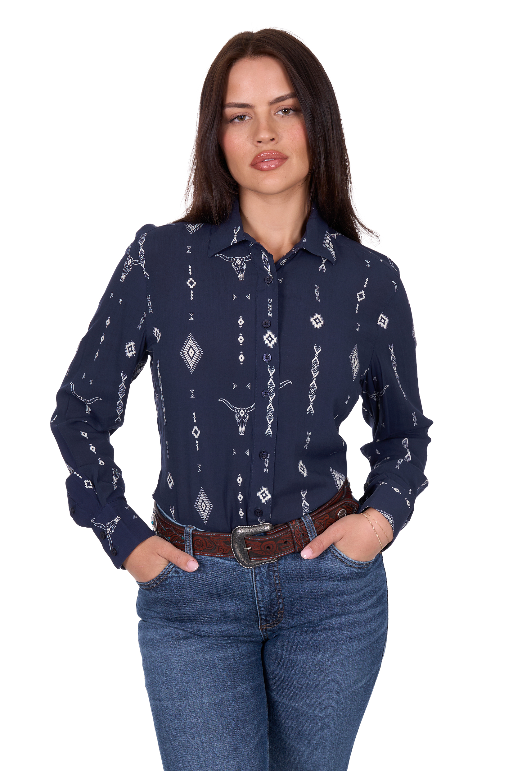 Women’s Austin Print Long Sleeve Shirt