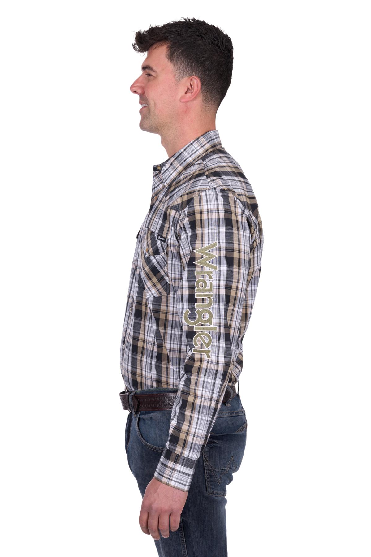 Men’s Joel Check Logo Western Long Sleeve Shirt