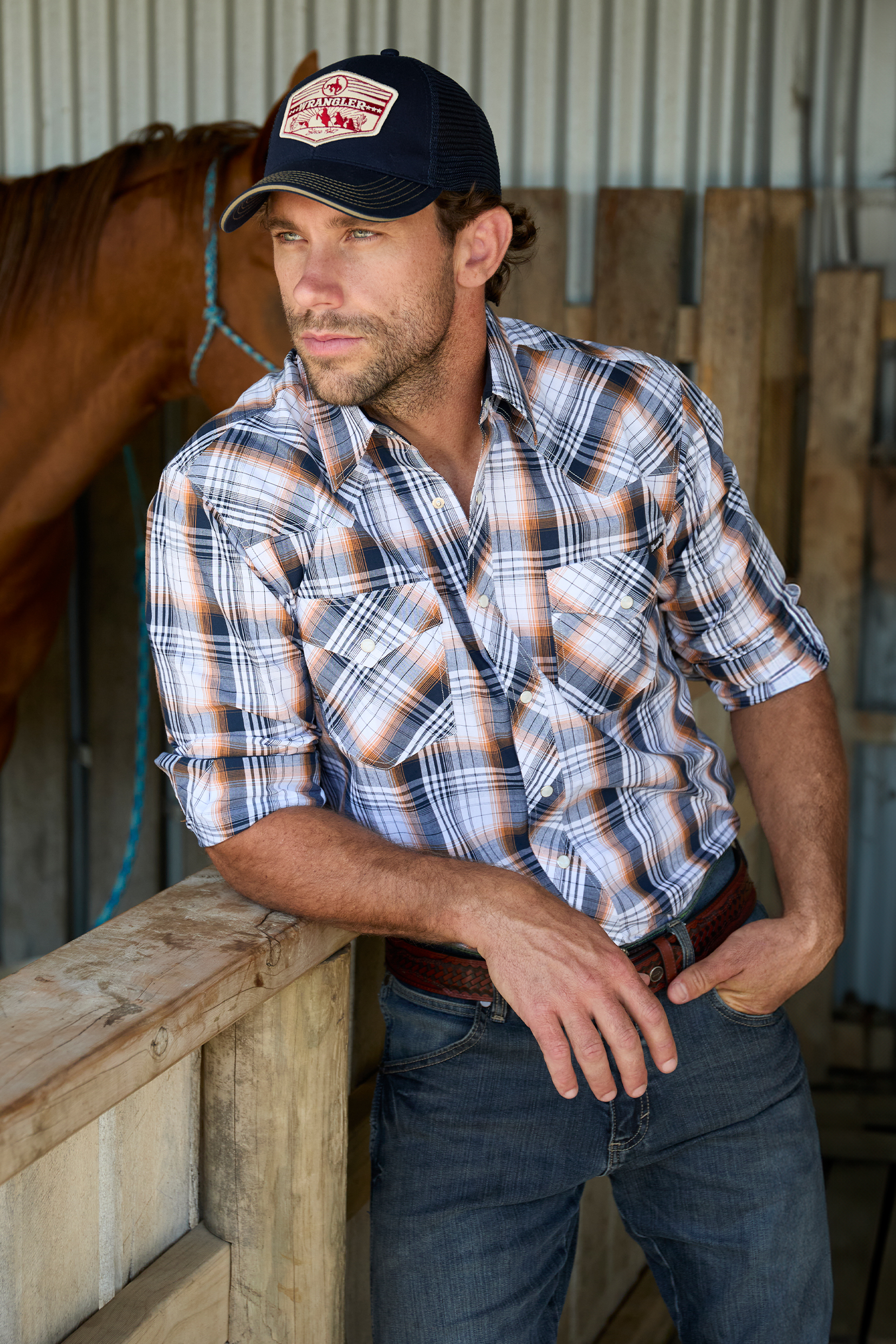 Men’s Toby Check Western Long Sleeve Shirt
