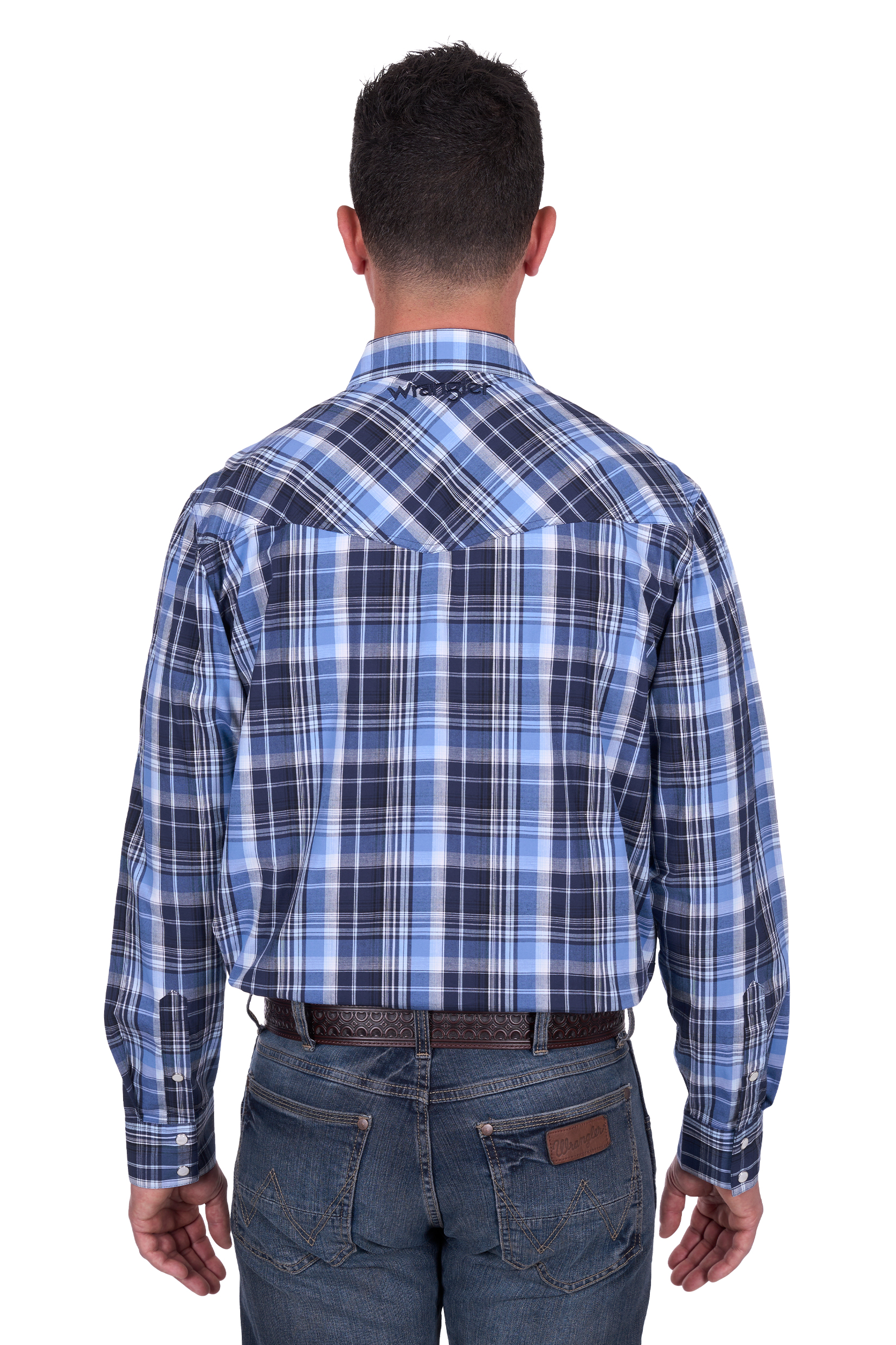 Men's Billy Check Logo Western Long Sleeve Shirt