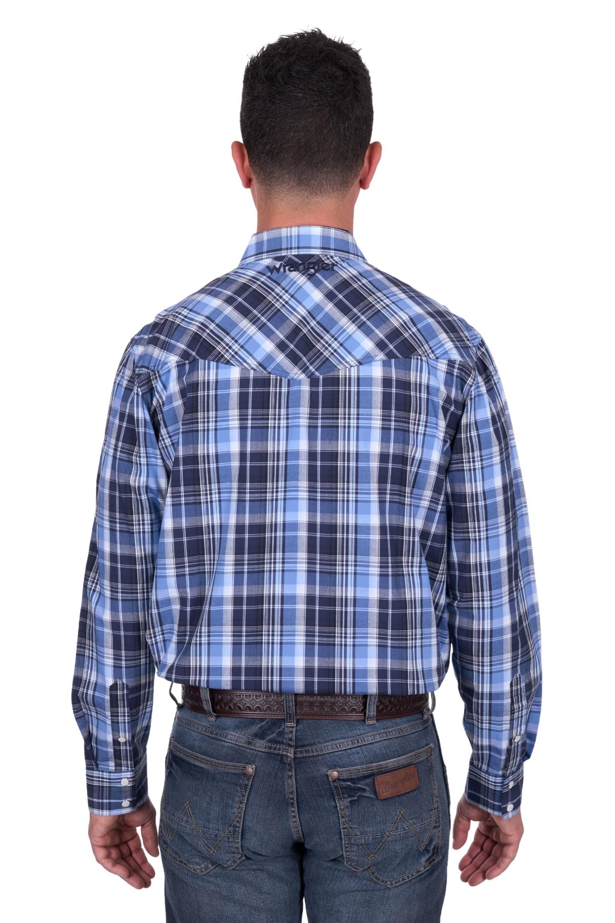Men's Billy Check Logo Western Long Sleeve Shirt