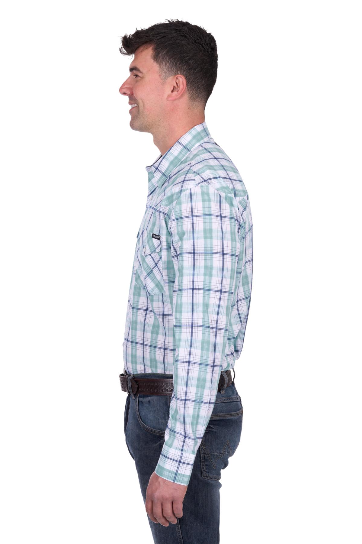 Men’s Jacob Check Logo Western Long Sleeve Shirt