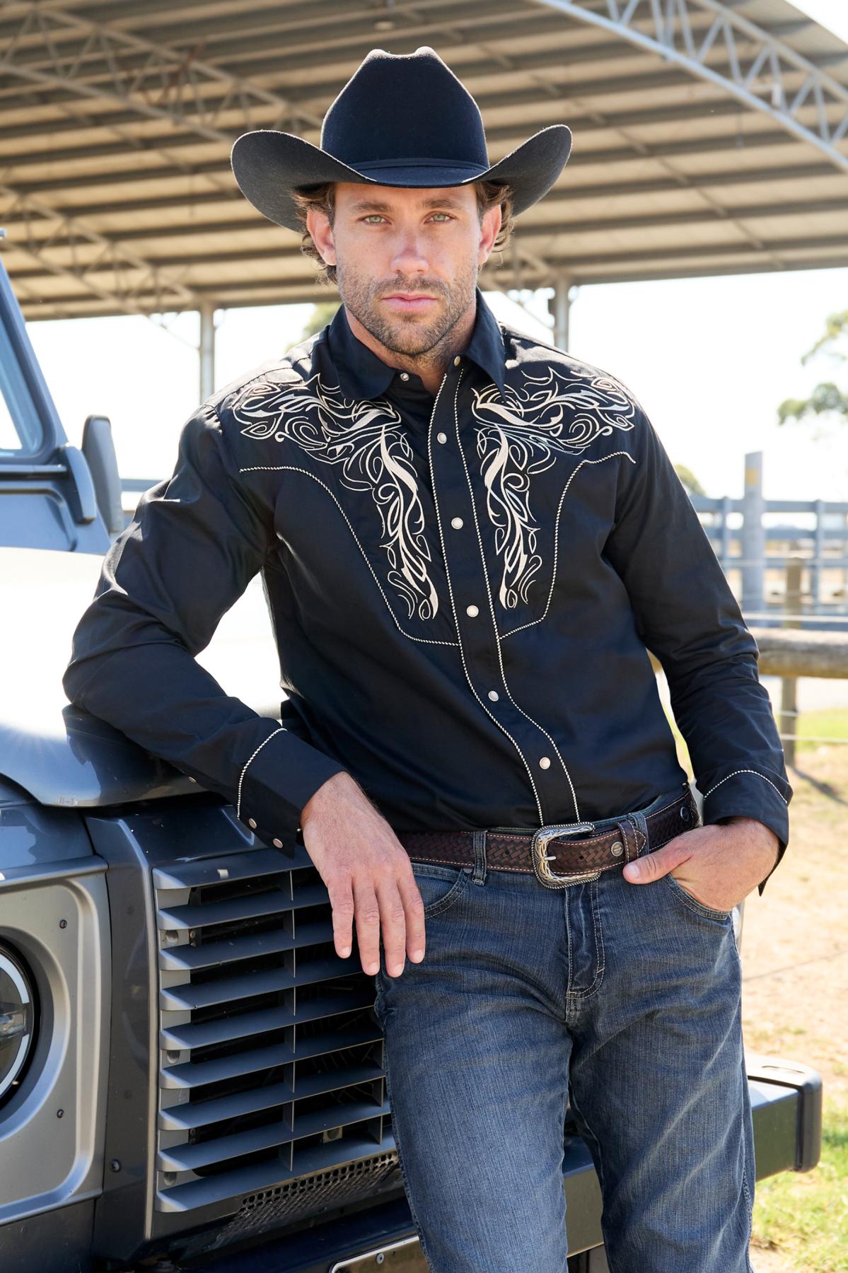 Men’s Carlos Embroidered Long Sleeve Shirt