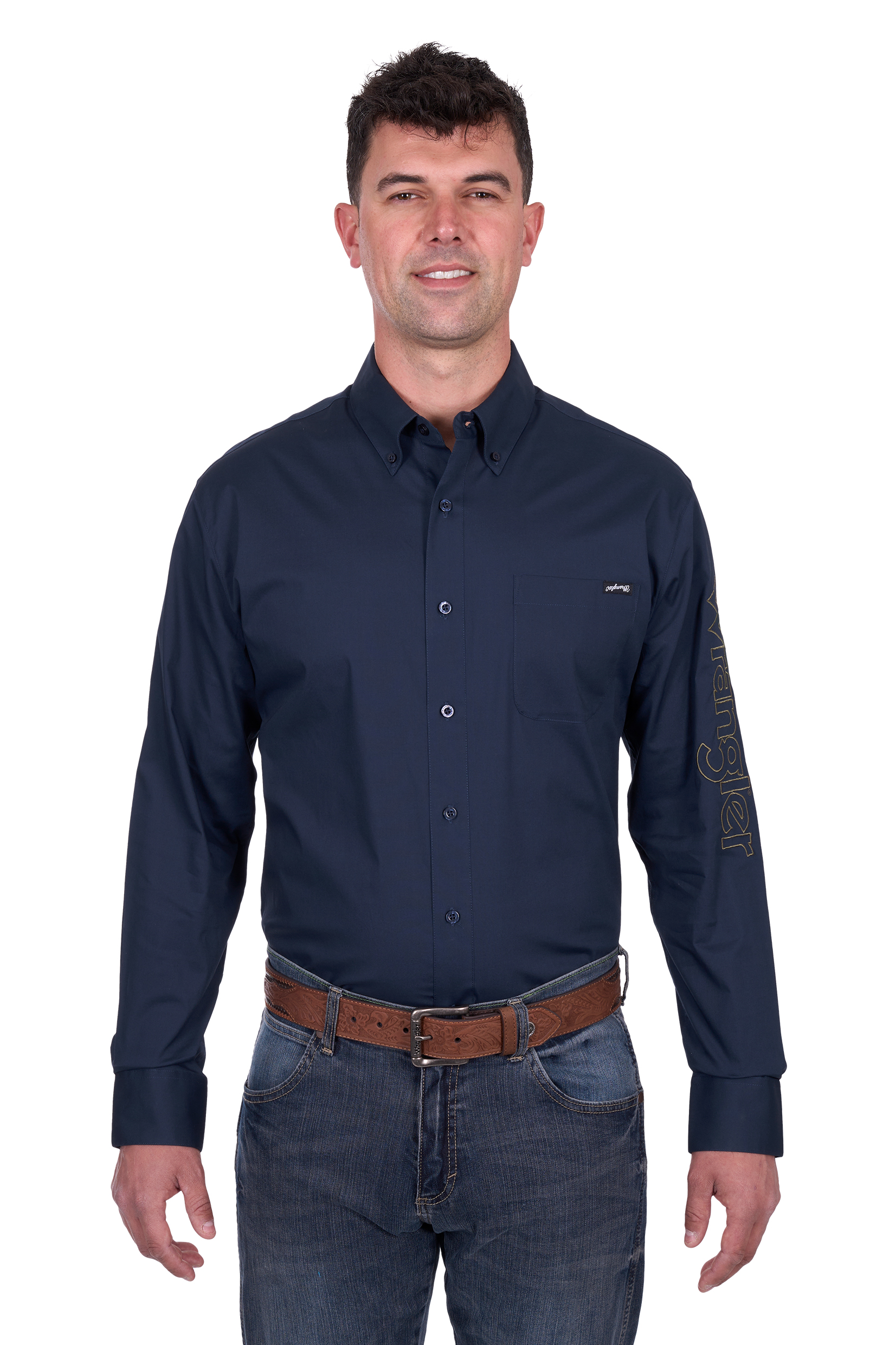 Men’s Brad Logo Button Down Long Sleeve Shirt
