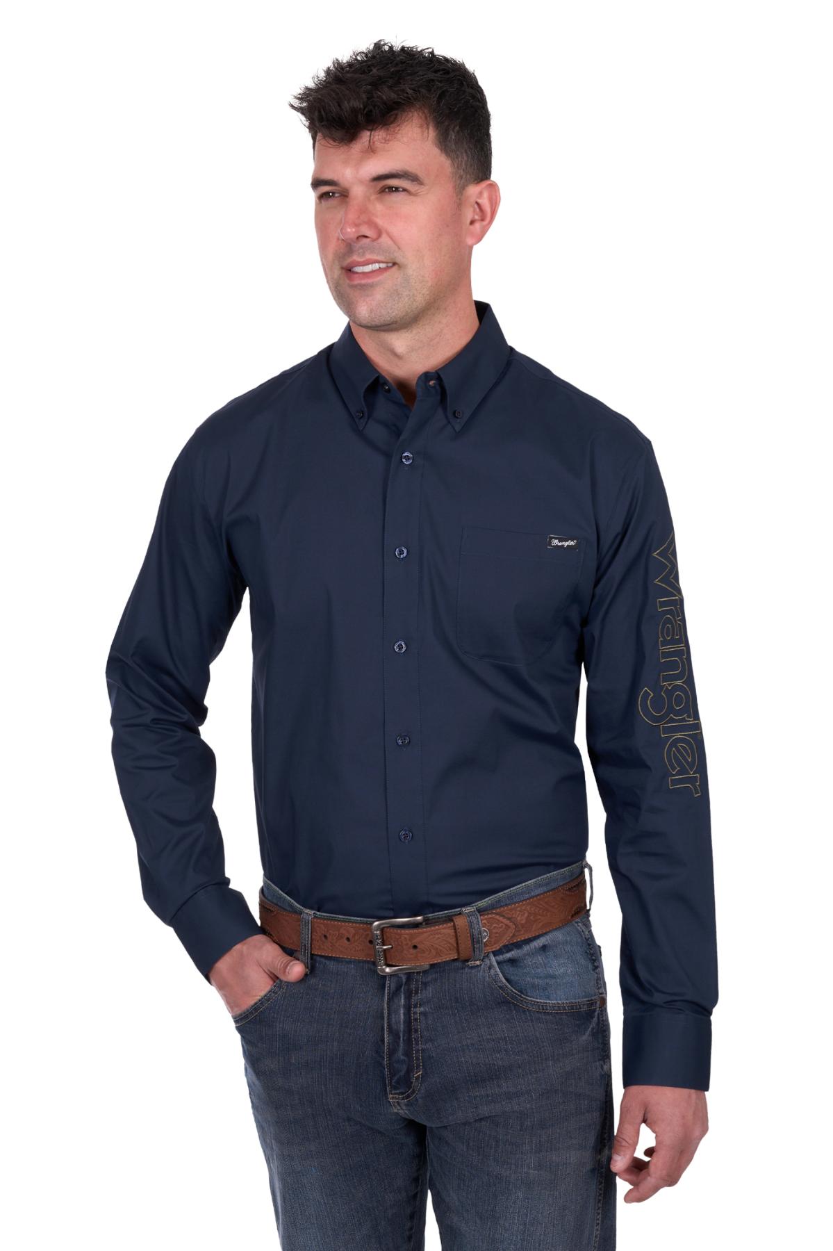 Men’s Brad Logo Button Down Long Sleeve Shirt
