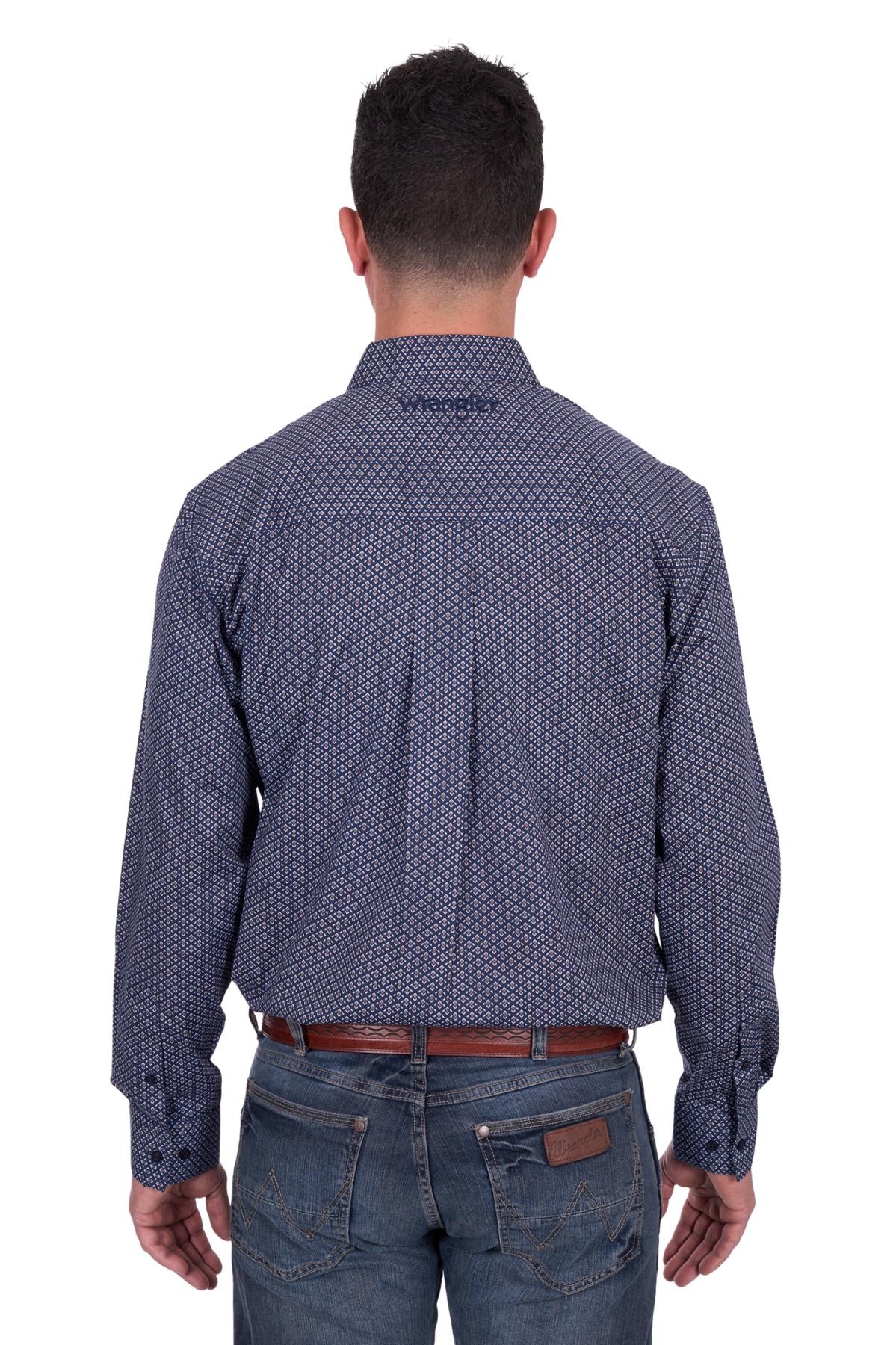 Men’s Carl Print Button Down Long Sleeve Shirt