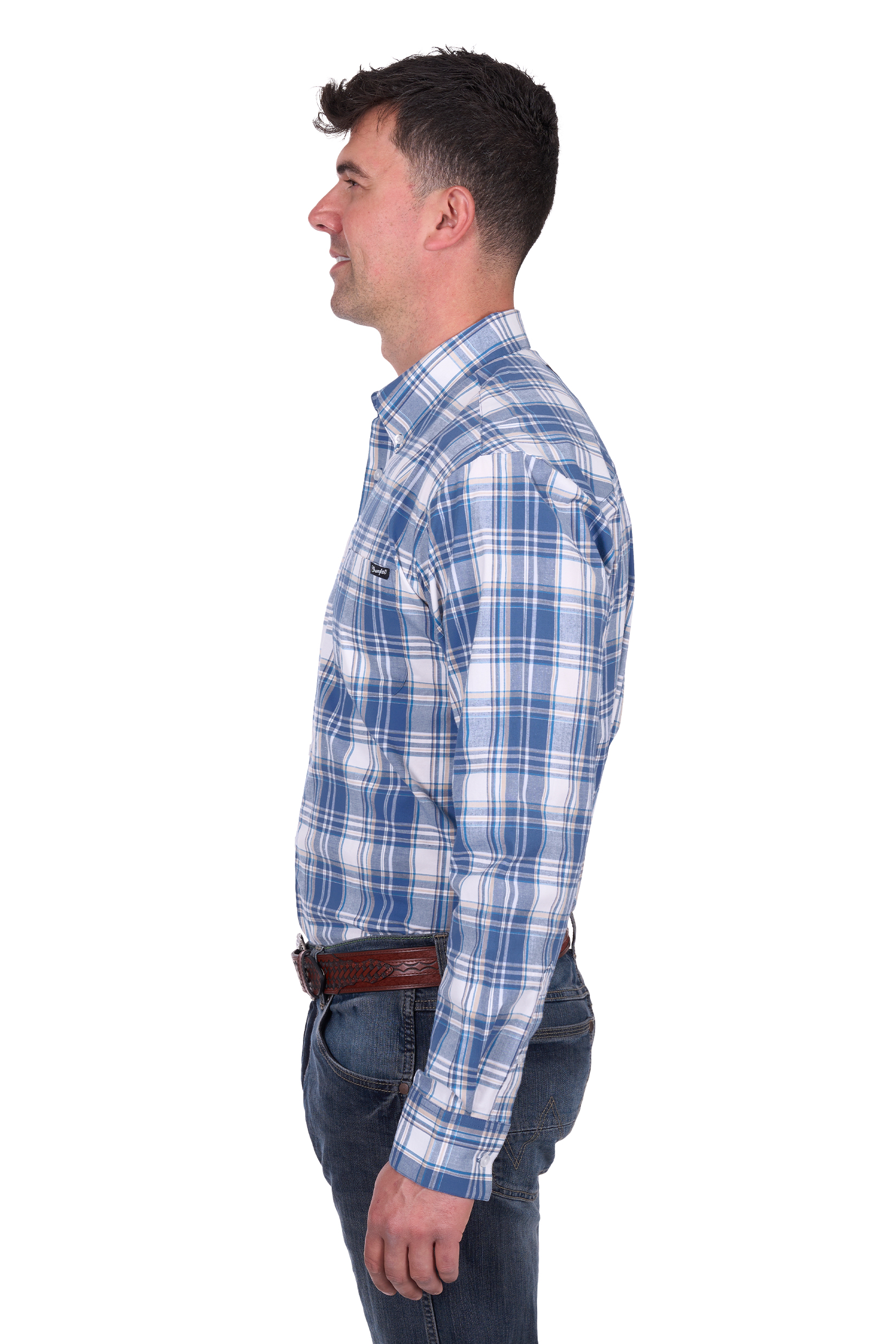 Men’s Ranger Check Button Down Long Sleeve Shirt