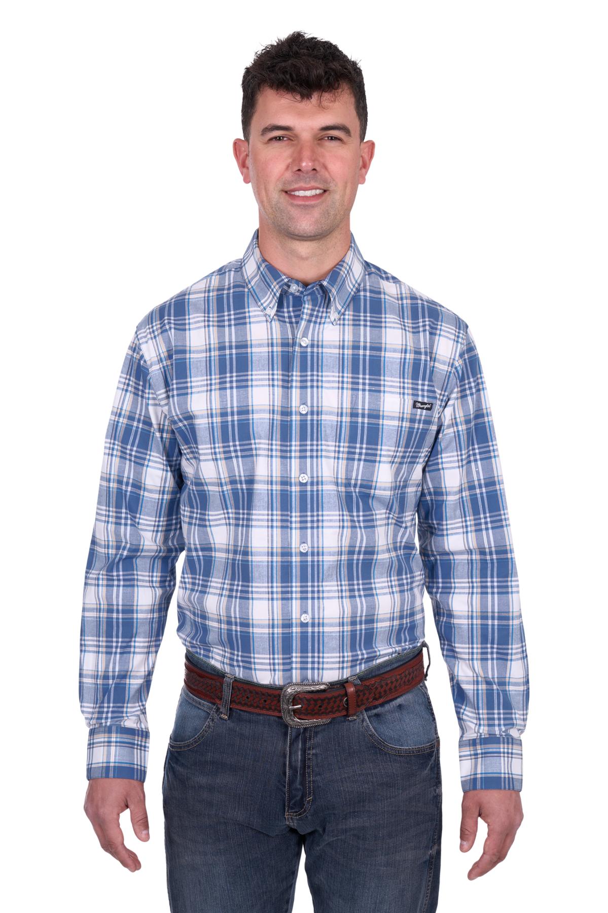 Men’s Ranger Check Button Down Long Sleeve Shirt