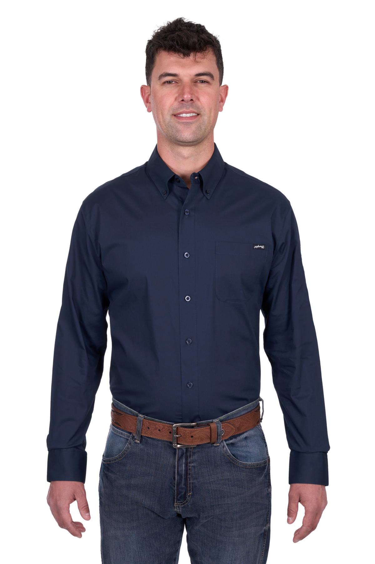 Men’s Brad Logo Button Down Long Sleeve Shirt
