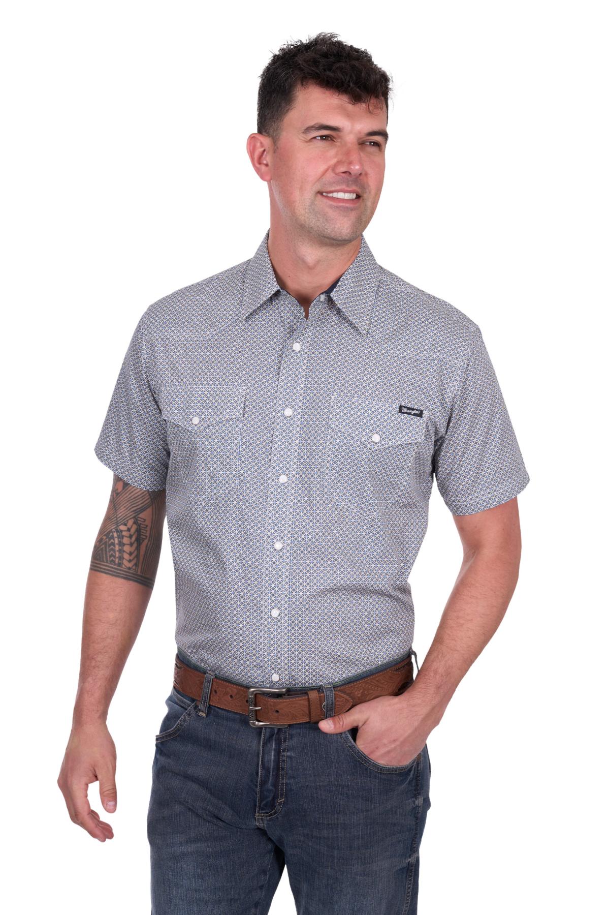 Men’s Jimmy Print Western Short Sleeve Shirt