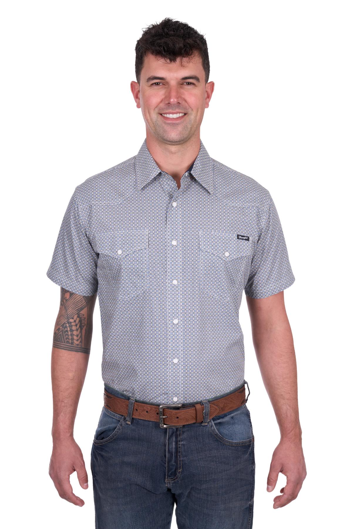Men’s Jimmy Print Western Short Sleeve Shirt