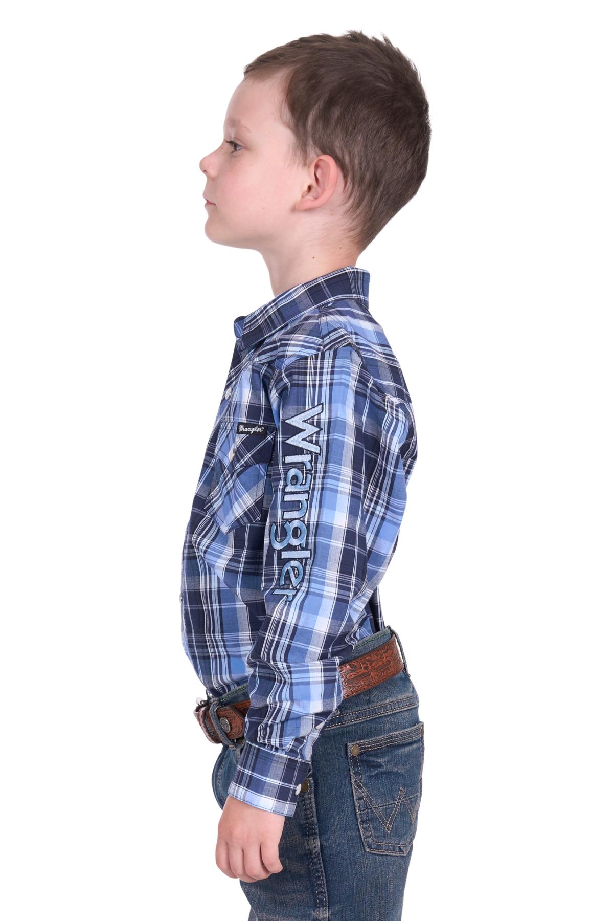 Boy’s Billy Check Logo Western Long Sleeve Shirt