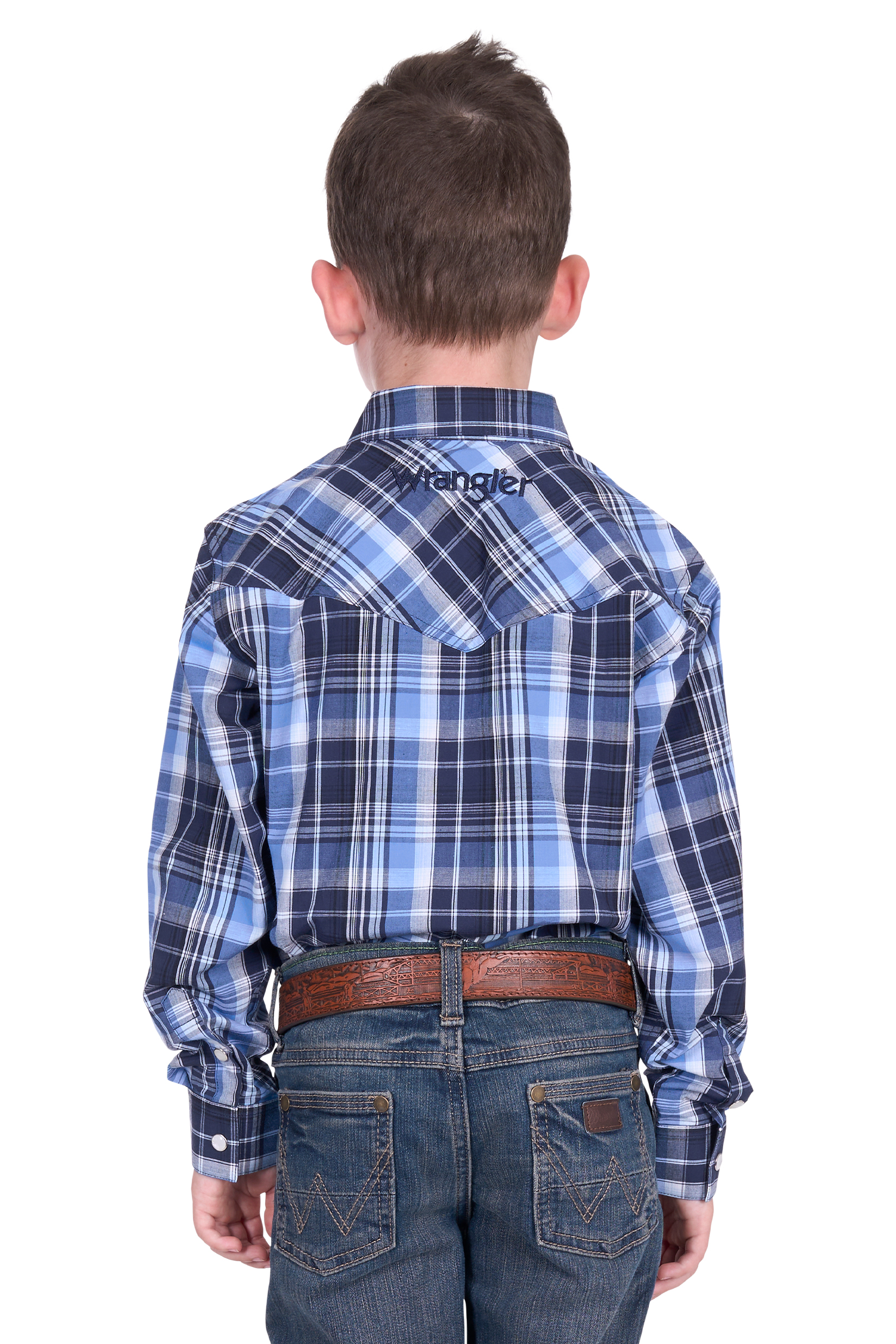 Boy’s Billy Check Logo Western Long Sleeve Shirt