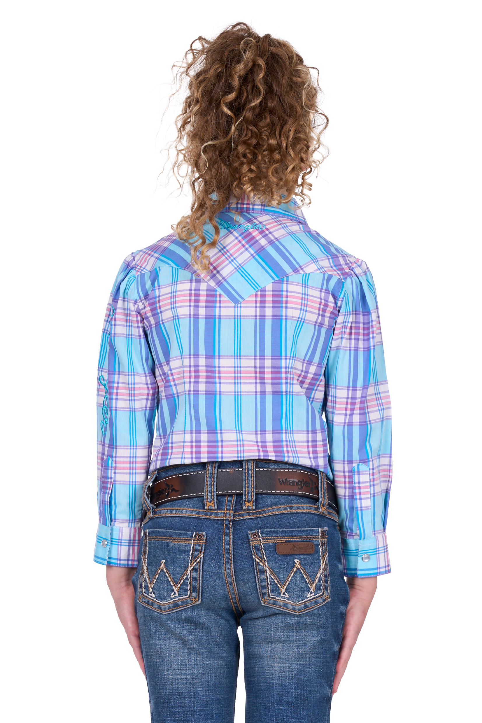 Girl’s Emily Check Western Long Sleeve Shirt