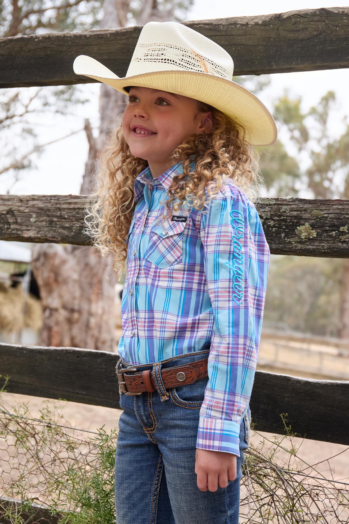 Girl’s Emily Check Western Long Sleeve Shirt