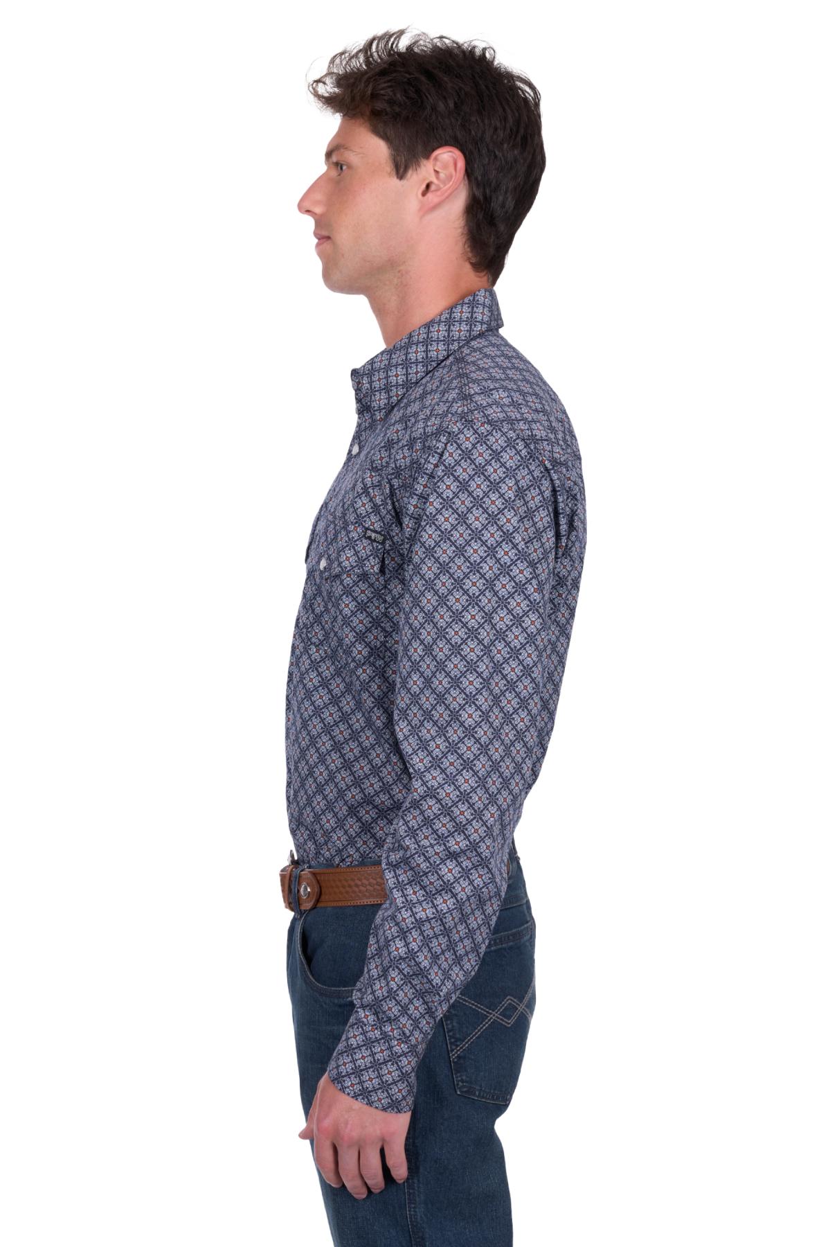 Men’s Douglas Print Western Long Sleeve Shirt