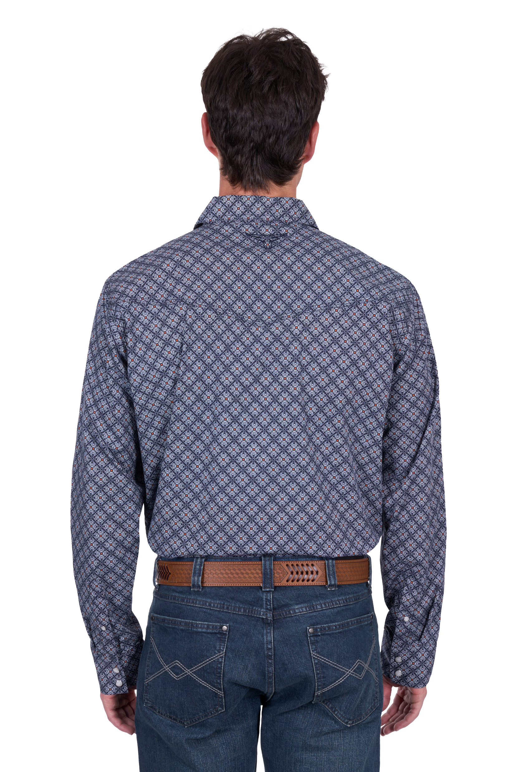 Men’s Douglas Print Western Long Sleeve Shirt
