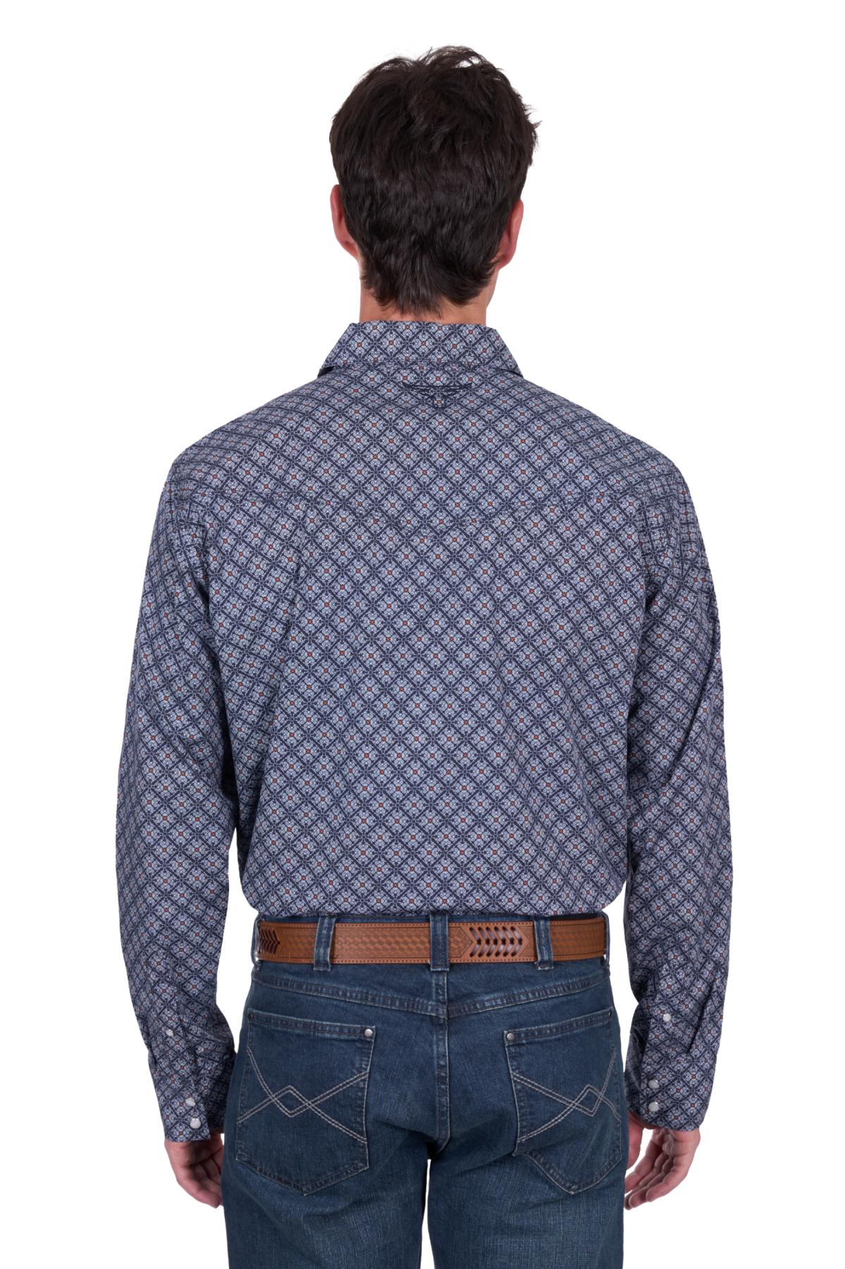 Men’s Douglas Print Western Long Sleeve Shirt