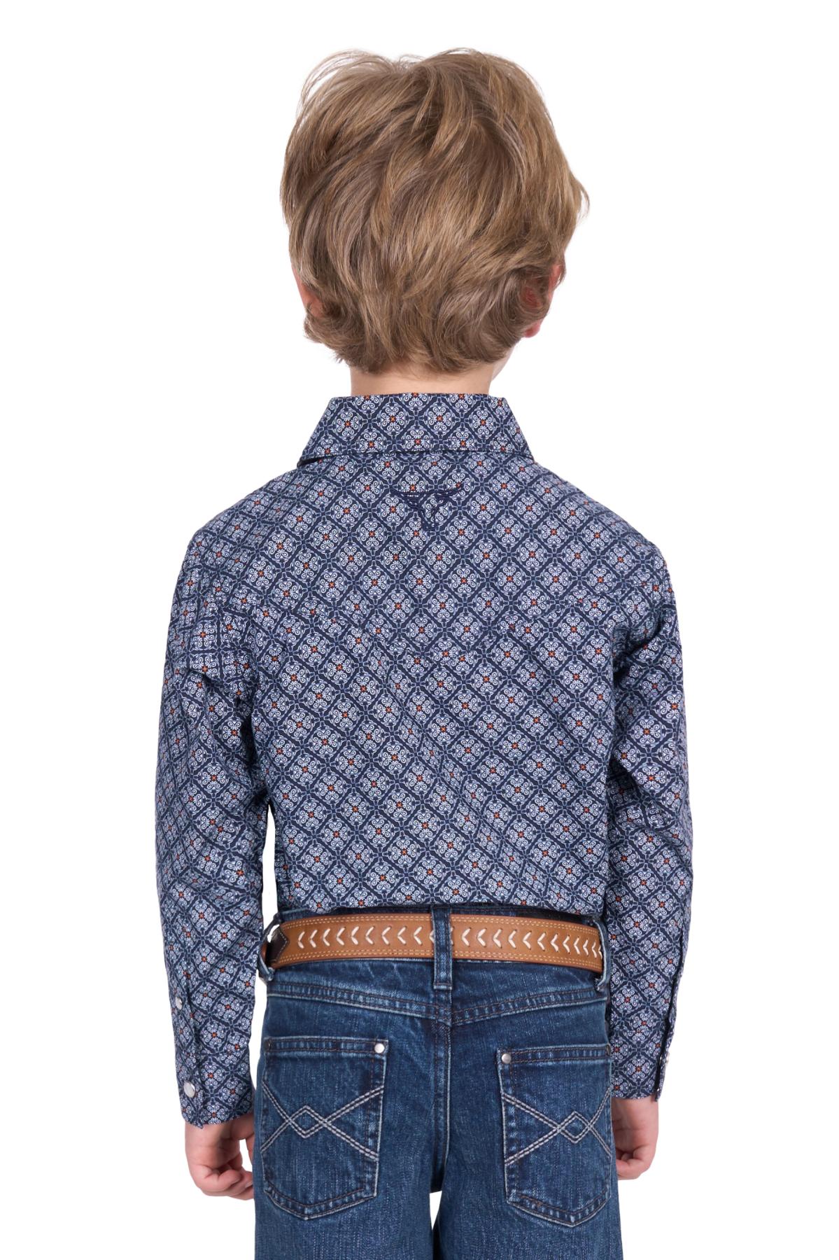 Boy’s Douglas Print Western Long Sleeve Shirt
