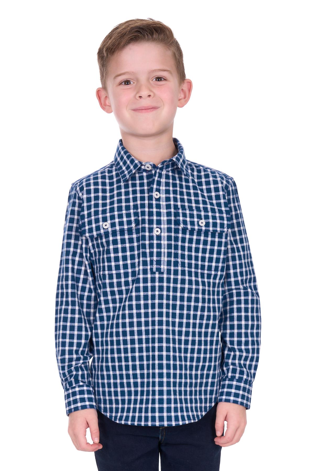 Kid’s Alden Half Placket Long Sleeve Shirt